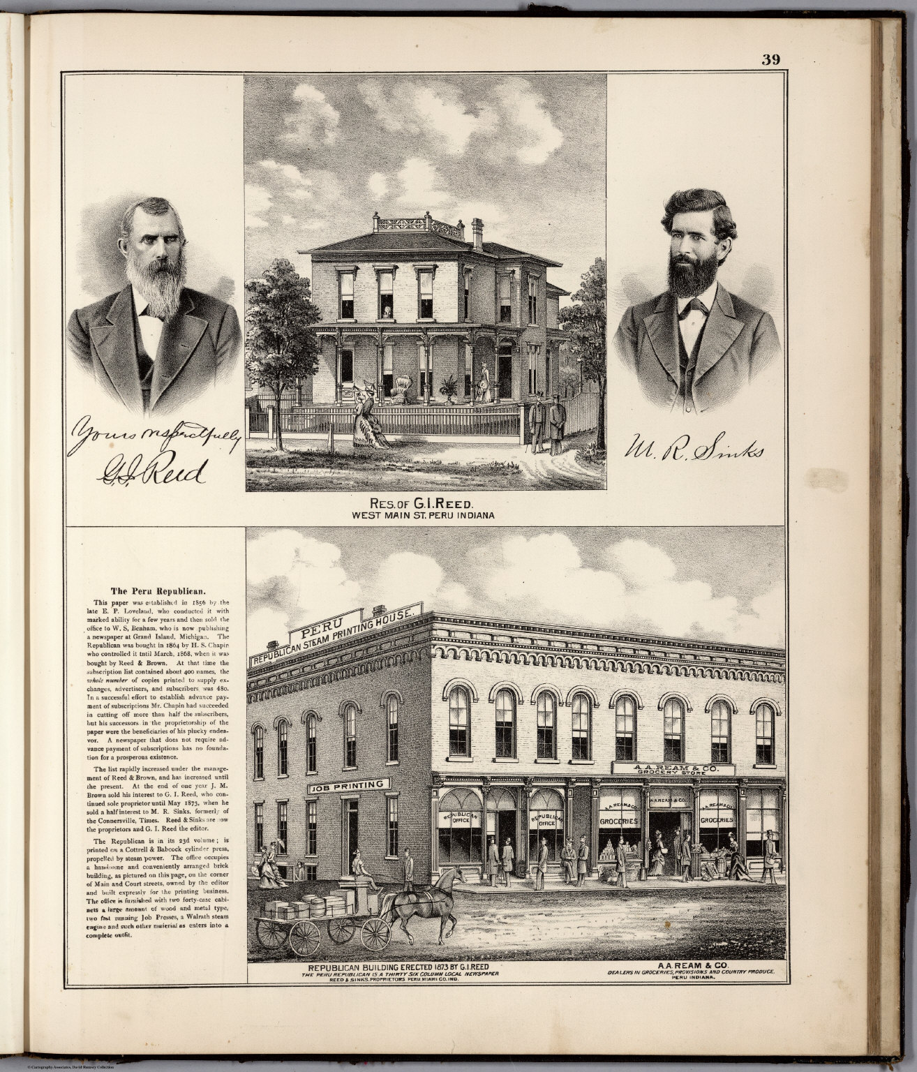 View: Residence of G.I. Reed. Portrait: G.I. Reed. M.R. Sinks, Miami ...