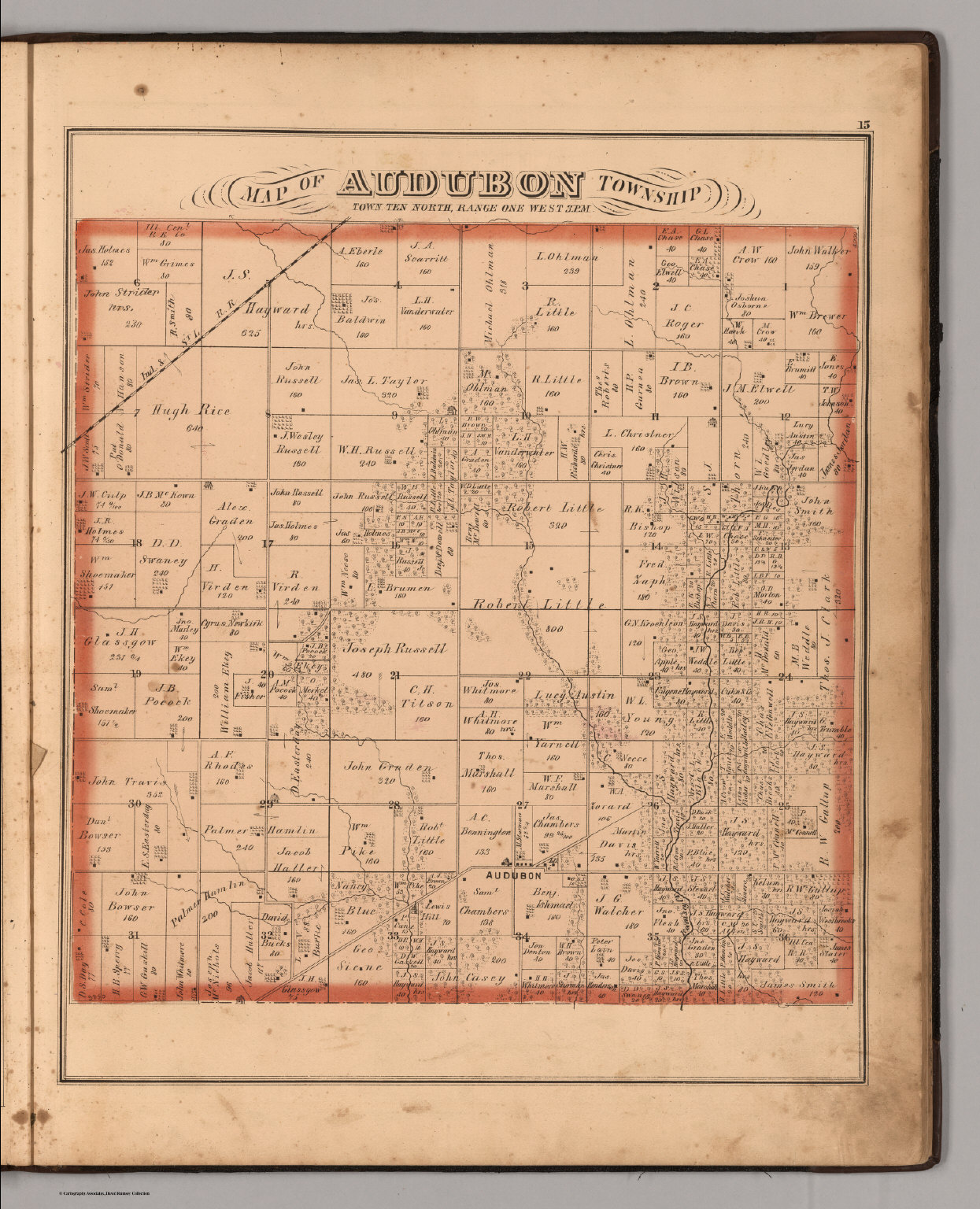 Audubon Township, Montgomery County, Illinois. David Rumsey