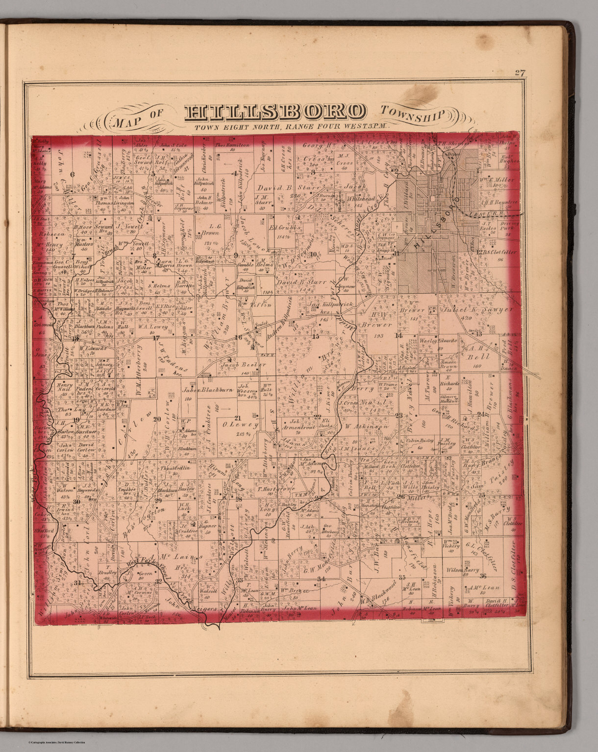 Hillsboro Township Montgomery County Illinois David Rumsey Historical Map Collection 8080