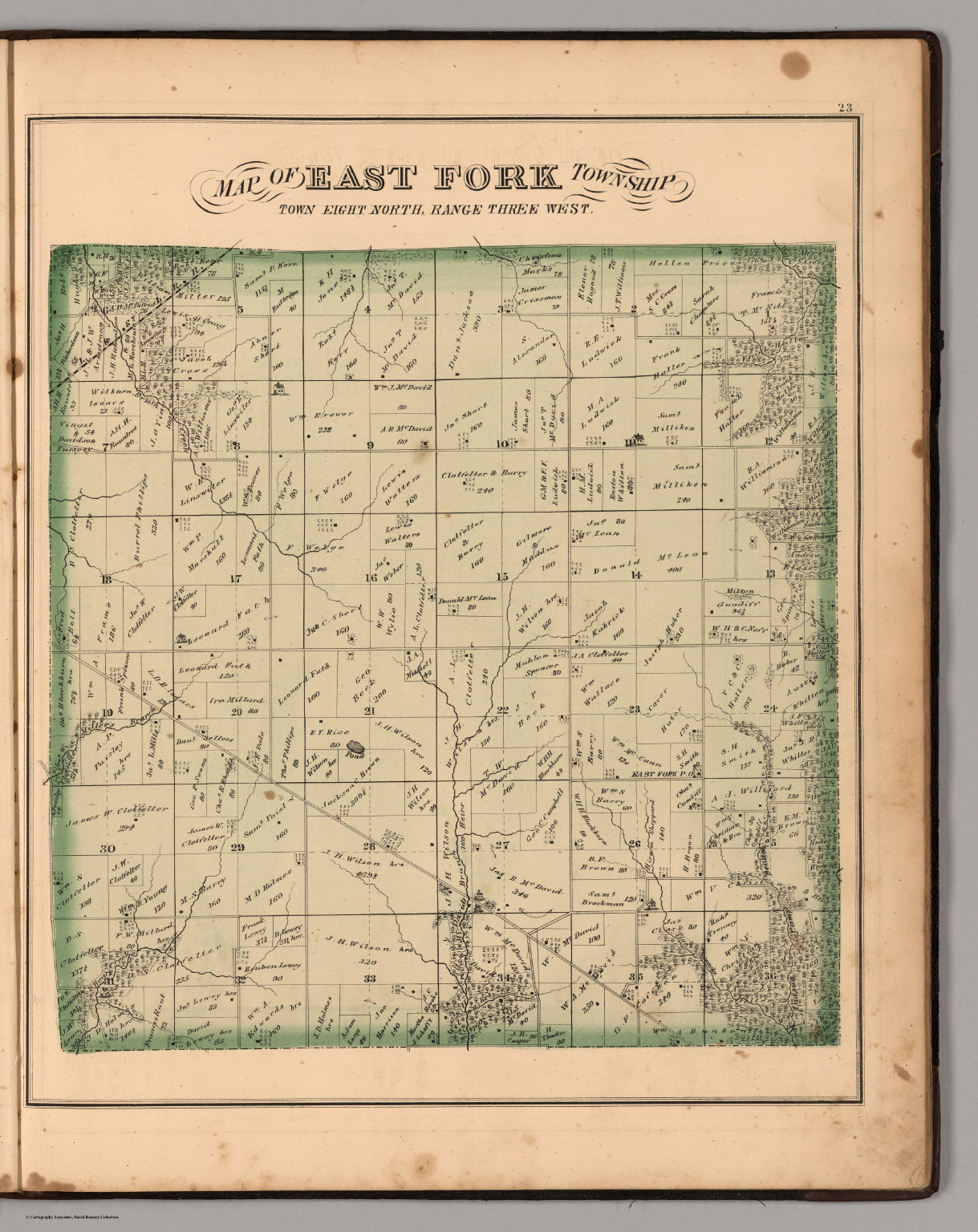 East Fork Township, Montgomery County, Illinois. David Rumsey