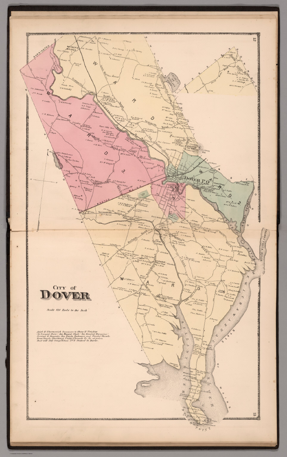 Dover, Strafford County, New Hampshire. David Rumsey Historical Map