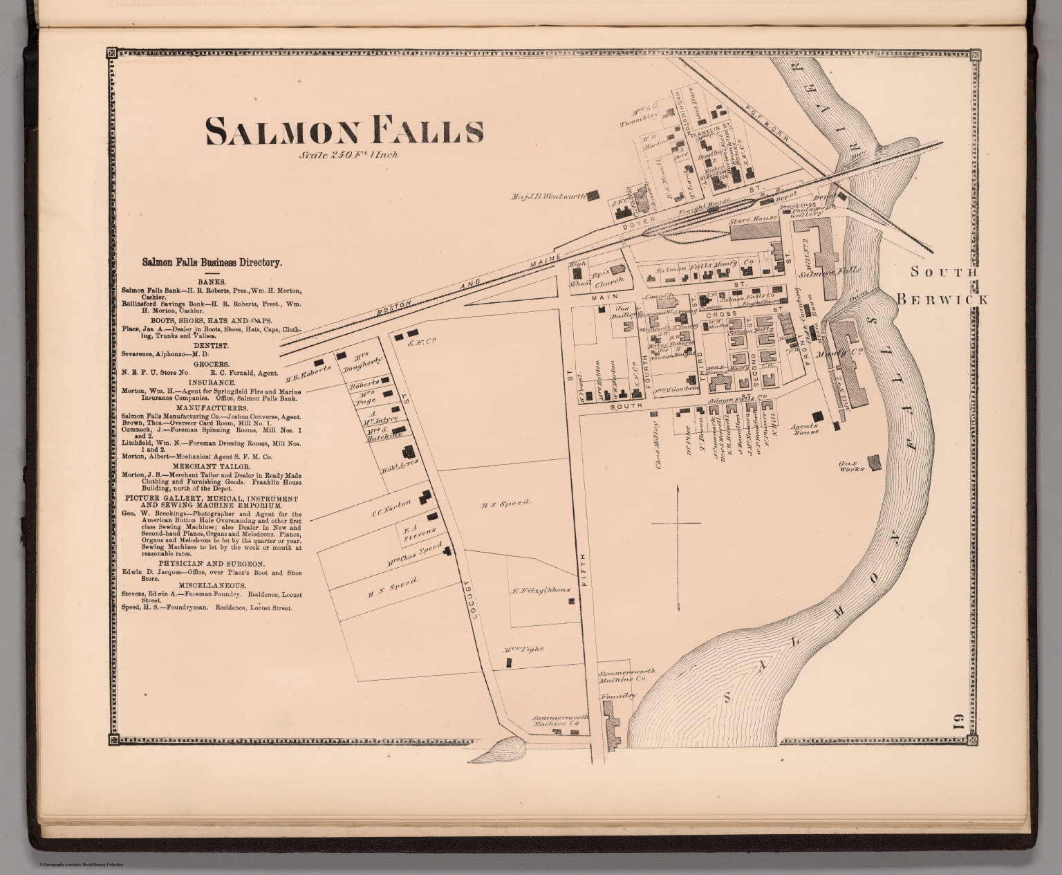 Salmon Falls, New Hampshire. David Rumsey Historical Map Collection