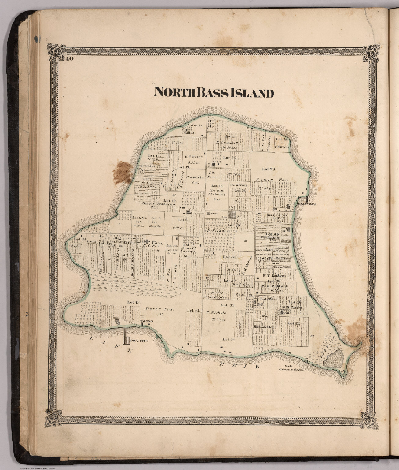 North Bass Island, Ottawa County, Ohio. David Rumsey Historical Map