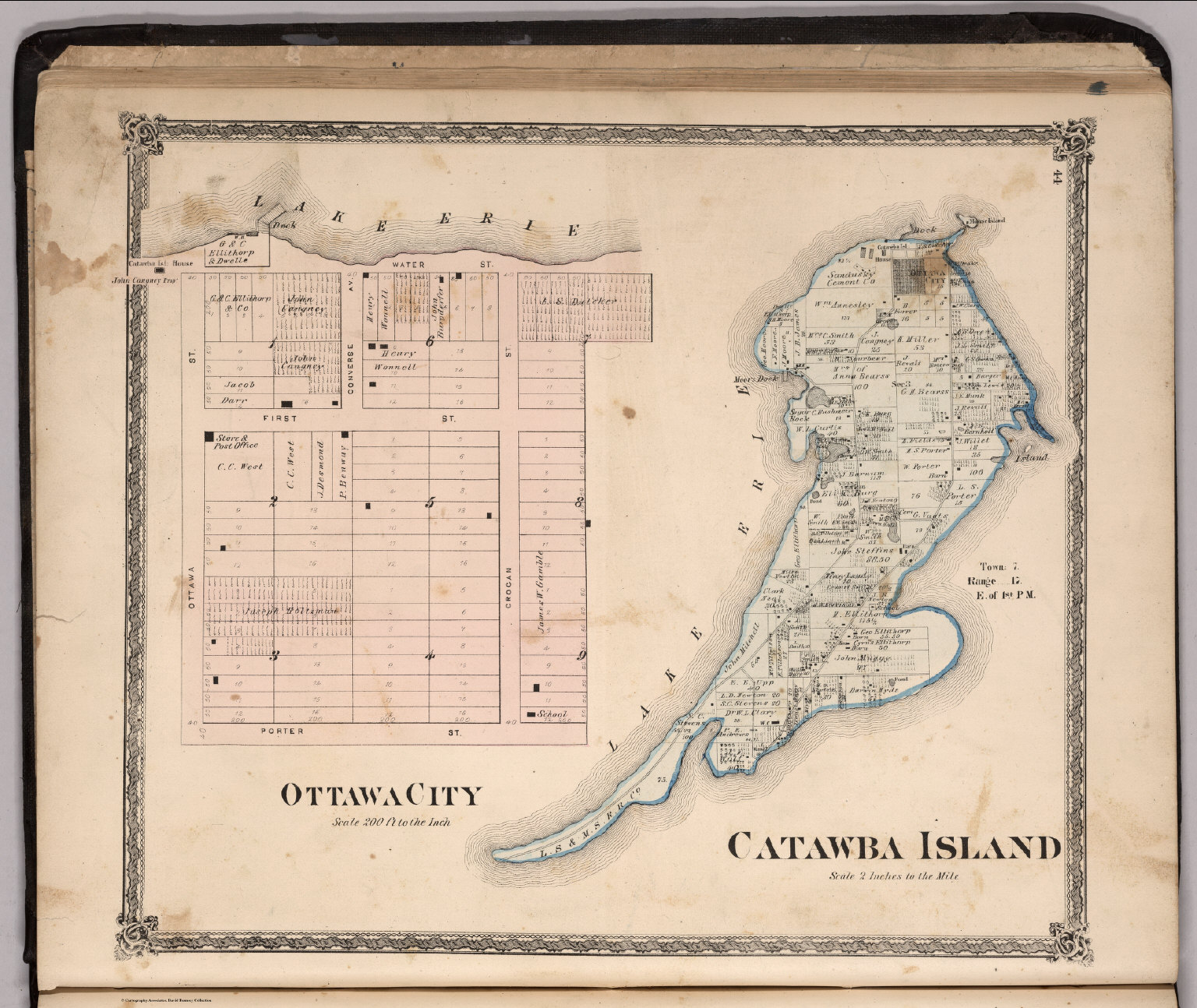 Map Of Catawba Island Ohio Ottawa City. Catawba Island, Ottawa County, Ohio. - David Rumsey Historical  Map Collection