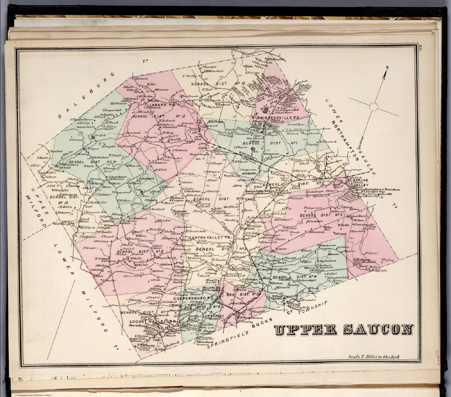 Upper Saucon, Lehigh County, Pennsylvania. David Rumsey Historical