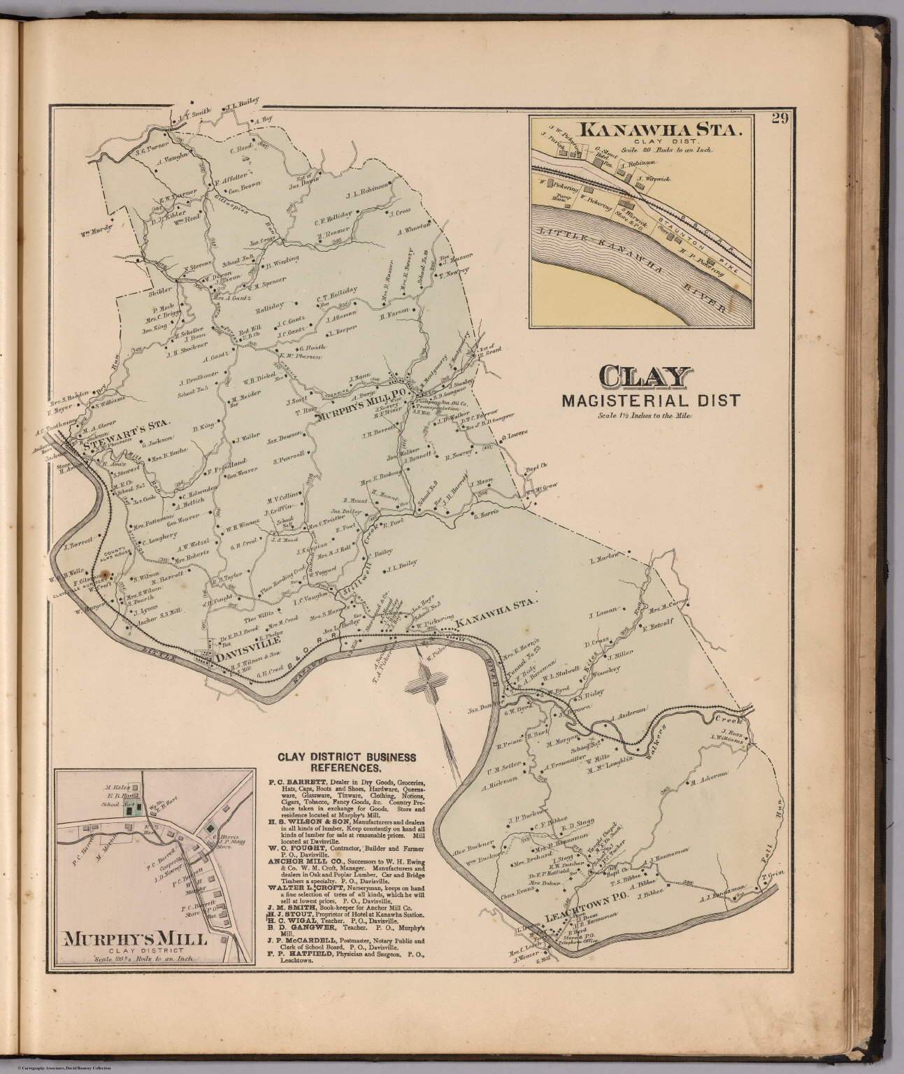 Clay Magisterial District, Wood County, West Virginia. Kanawha Sta