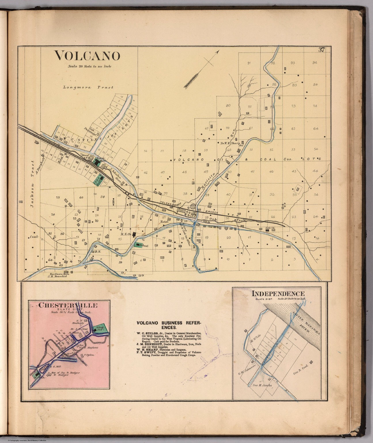 Volcano. Chesterville. Independence, West Virginia. David Rumsey