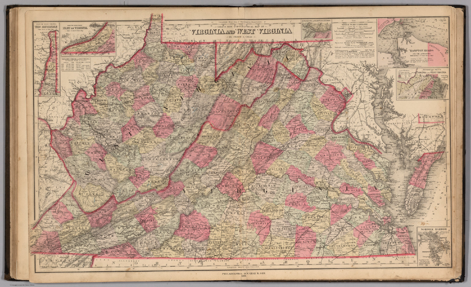 Virginia and West Virginia. David Rumsey Historical Map Collection
