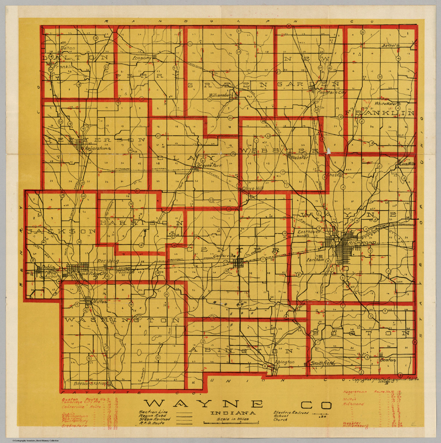 Wayne Co Indiana David Rumsey Historical Map Collection 2063