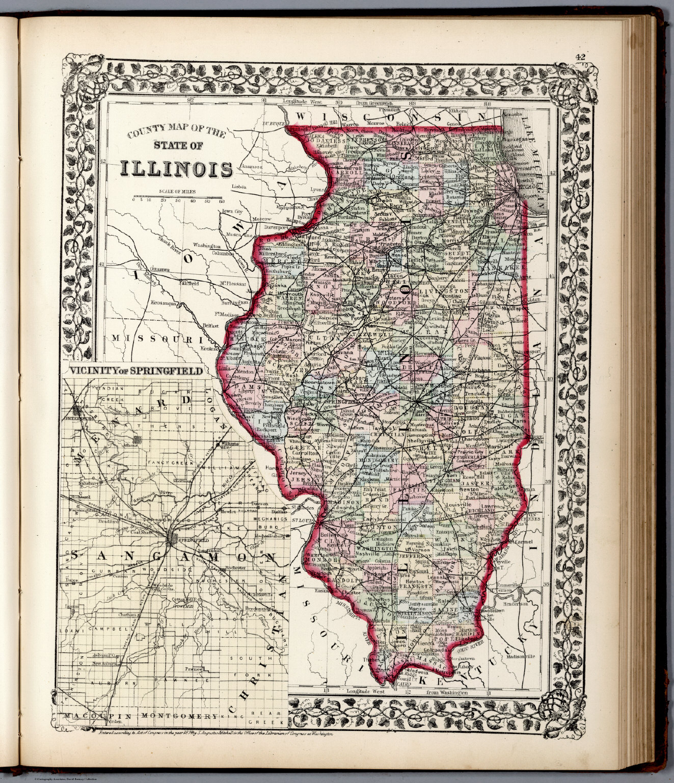 County Map Of The State Of Illinois David Rumsey Historical Map Collection 2726