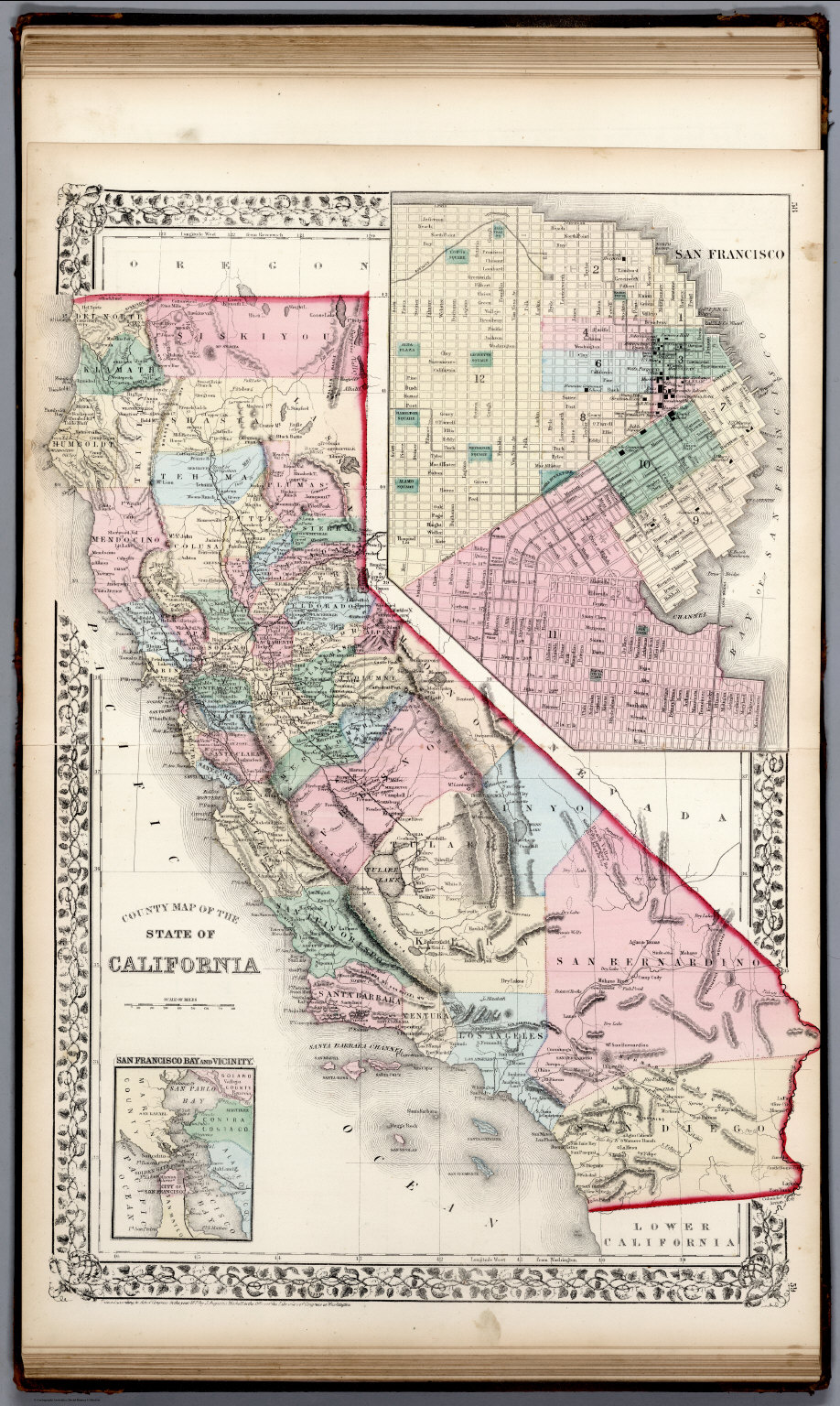 County Map Of The State Of California David Rumsey Historical Map Collection