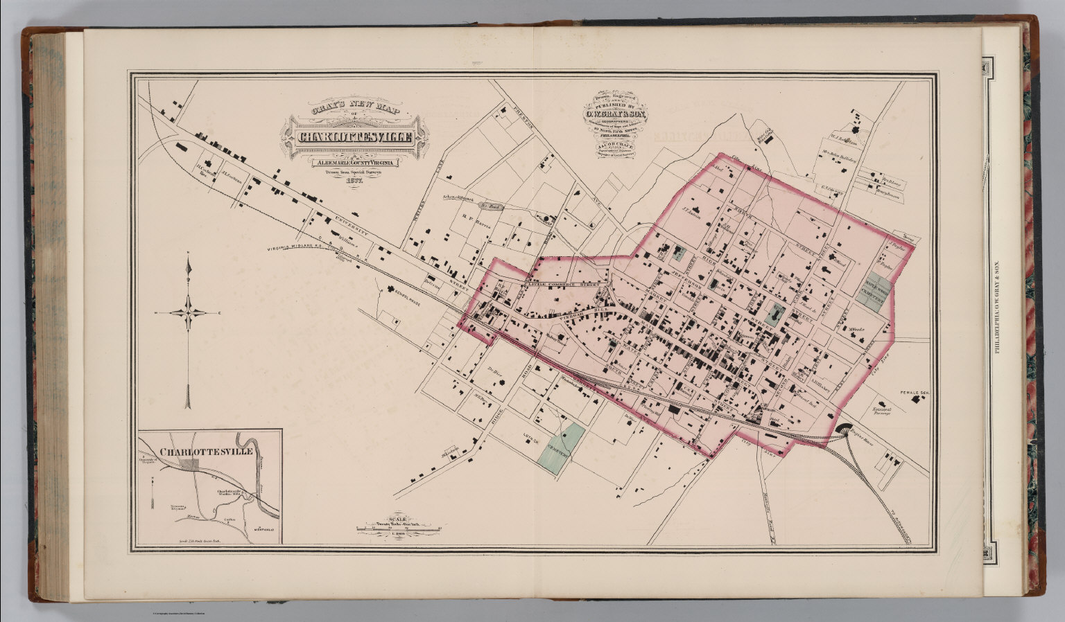 Charlottesville,Virginia. David Rumsey Historical Map Collection