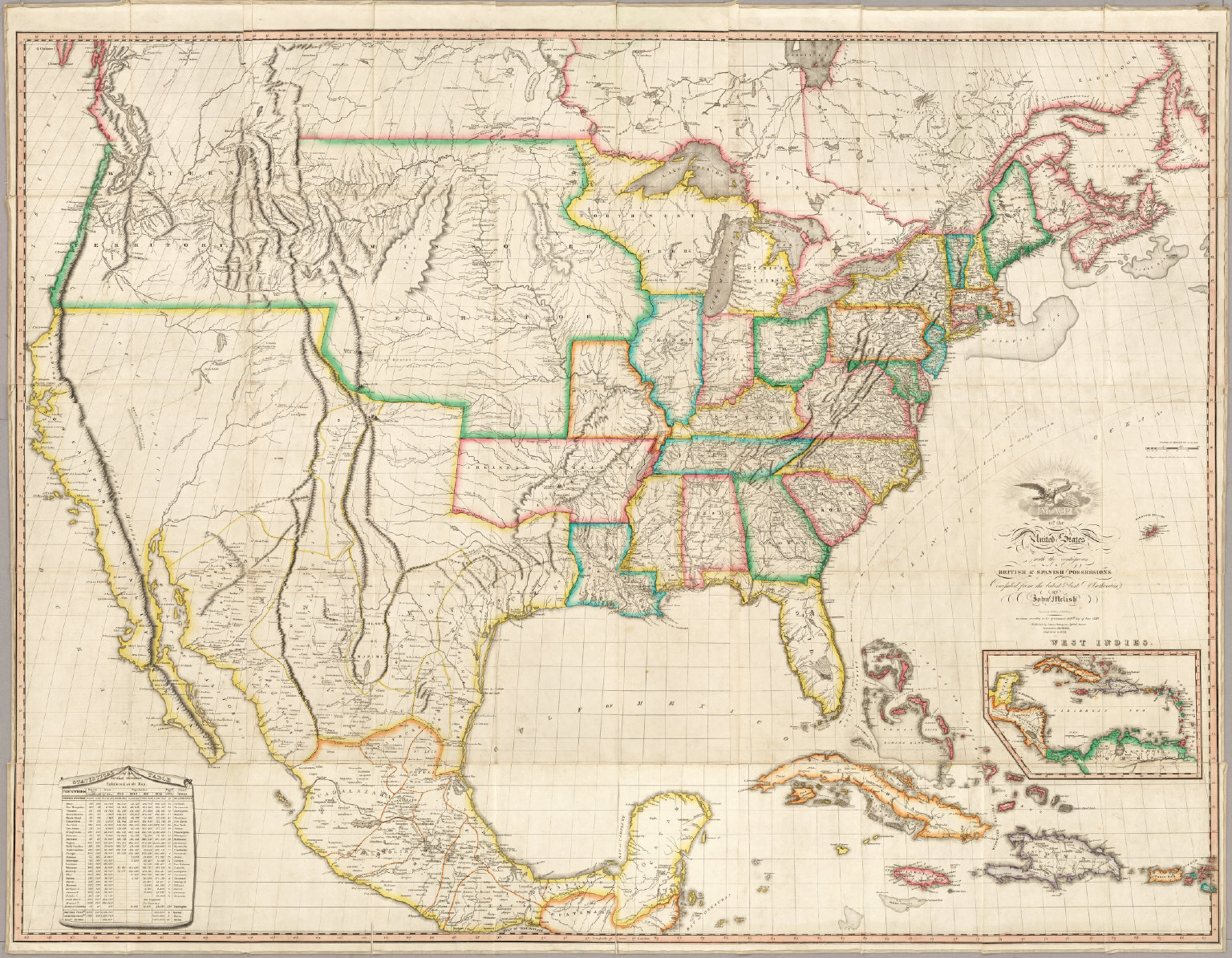 Composite: United States with the contiguous British & Spanish ...