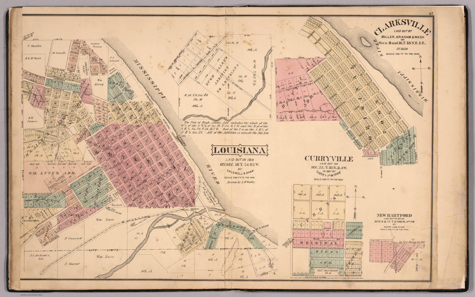 Louisiana. Clarksville. Curryville. New Hartford, Missouri. David