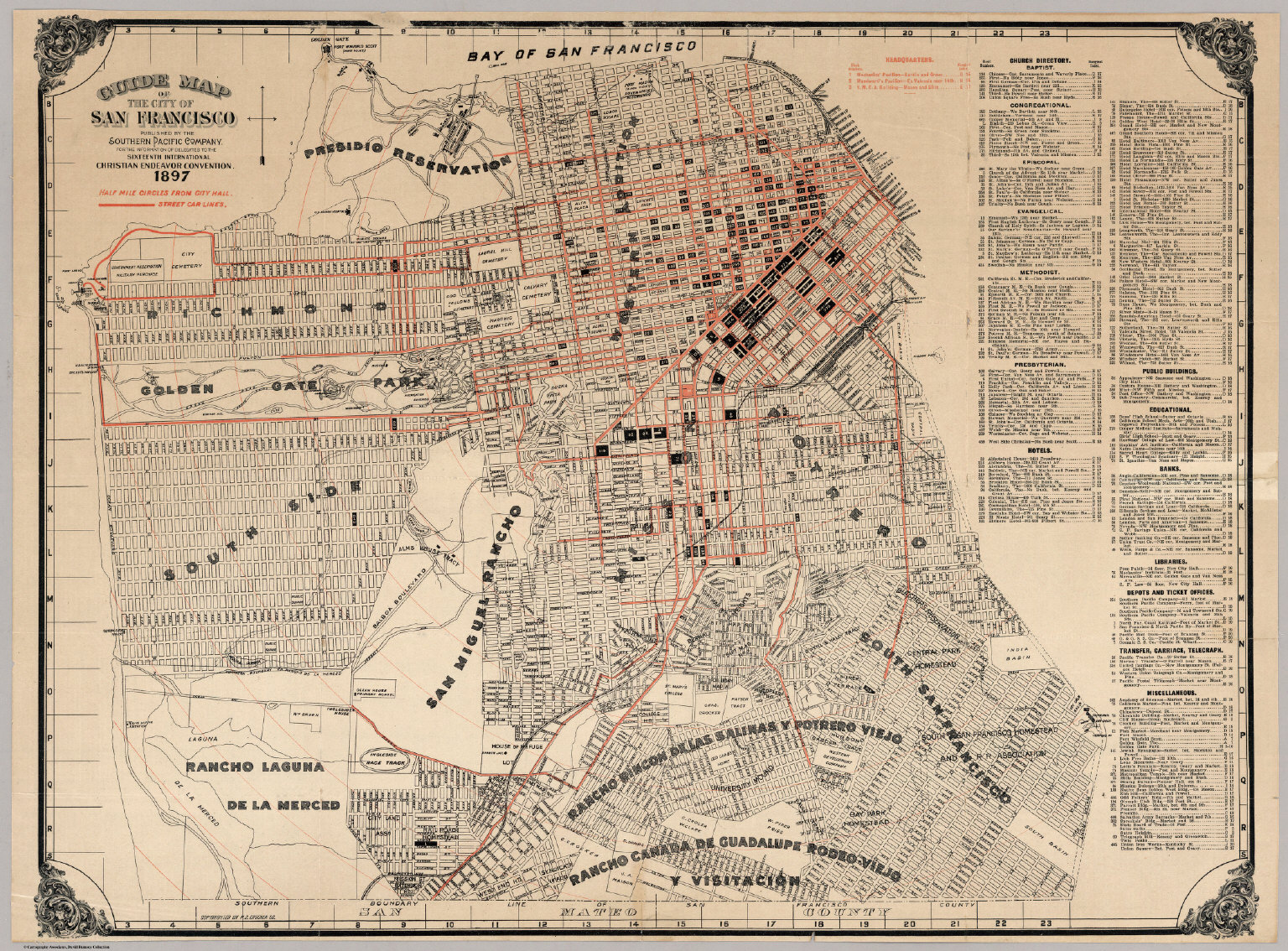Guide Map Of The City of San Francisco - David Rumsey Historical Map ...