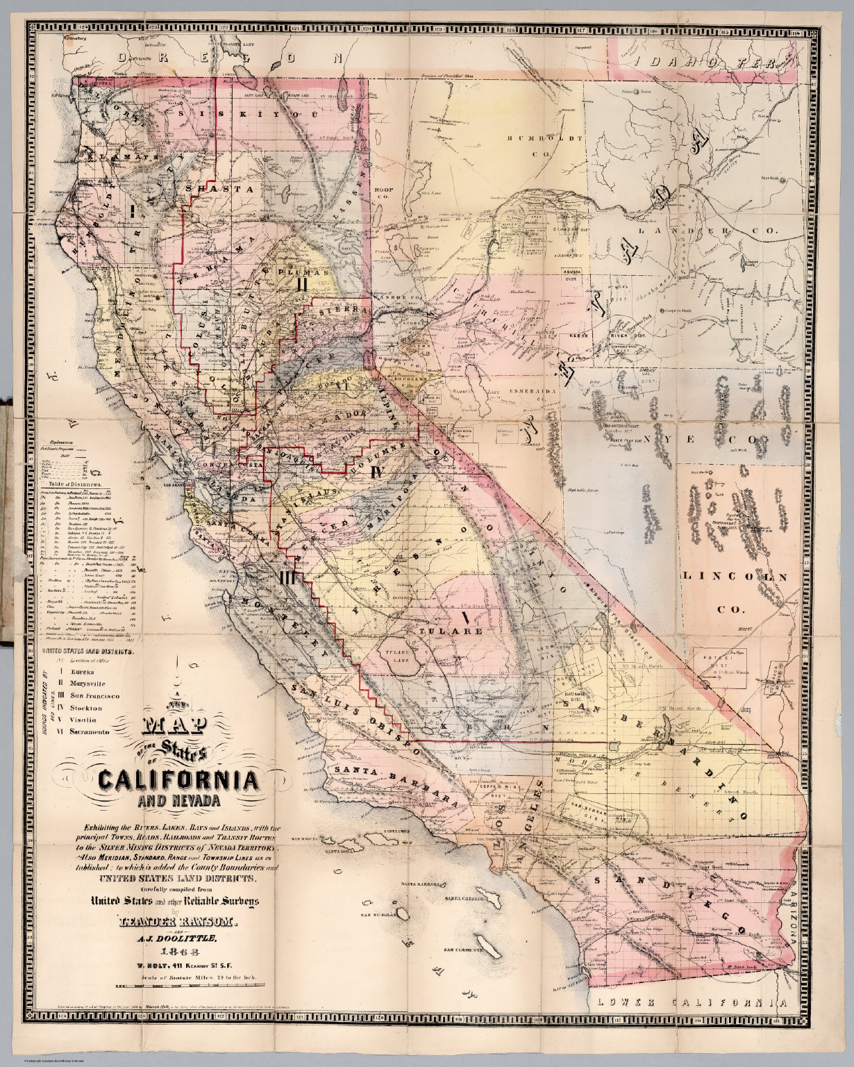 California And Nevada - David Rumsey Historical Map Collection