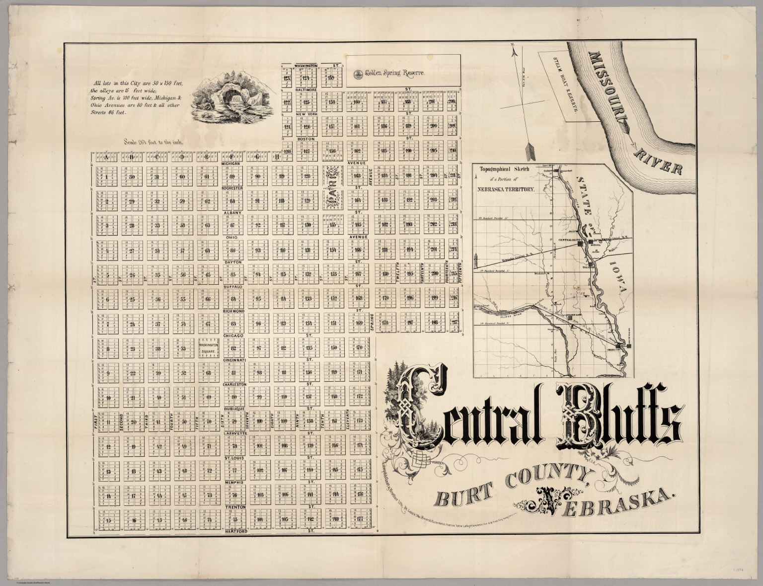 Central Bluffs, Burt County, Nebraska David Rumsey Historical Map Collection