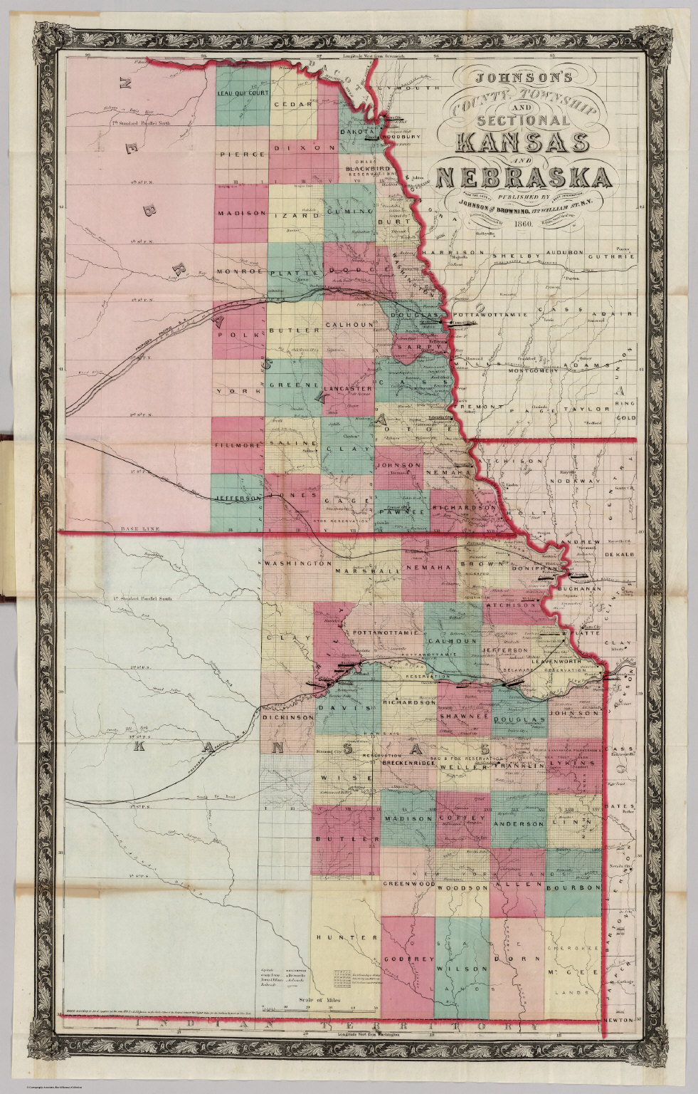 Kansas And Nebraska - David Rumsey Historical Map Collection