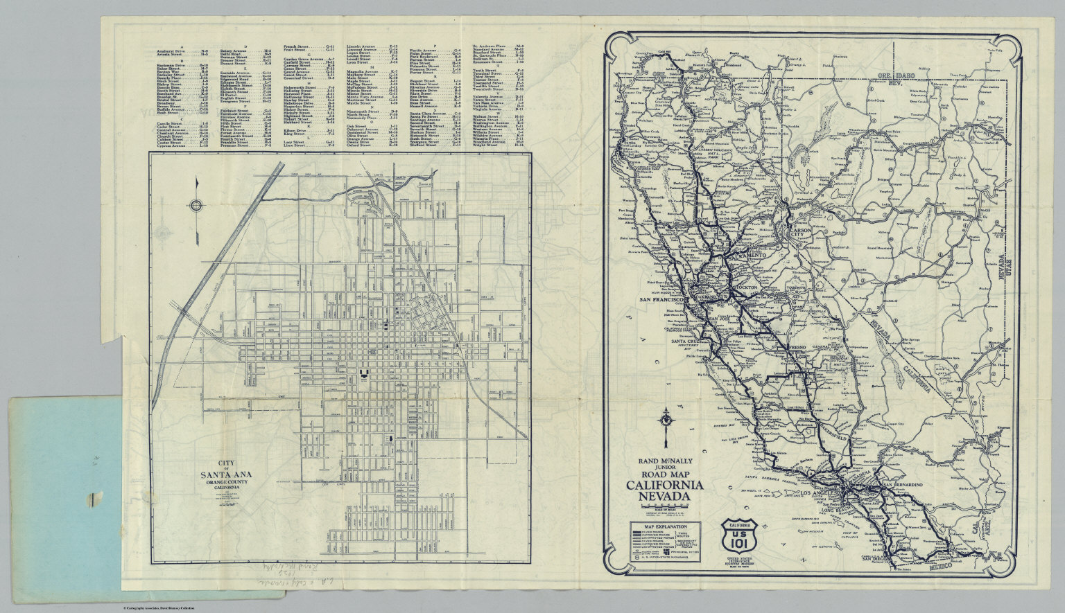 California Nevada, City of Santa Ana - David Rumsey Historical Map ...