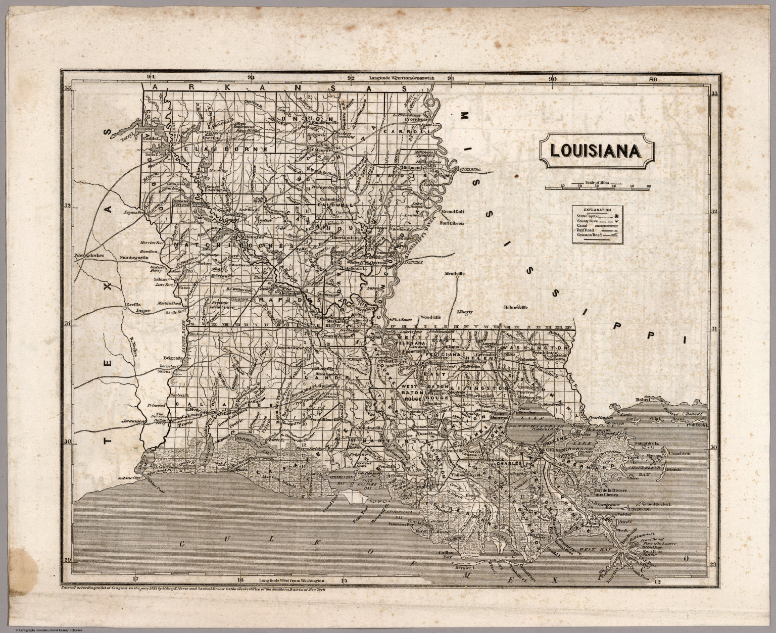 Louisiana David Rumsey Historical Map Collection 7347