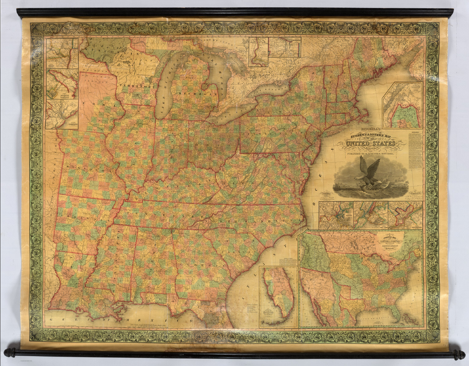 Mitchell's Reference & Distance Map Of The United States. - David ...