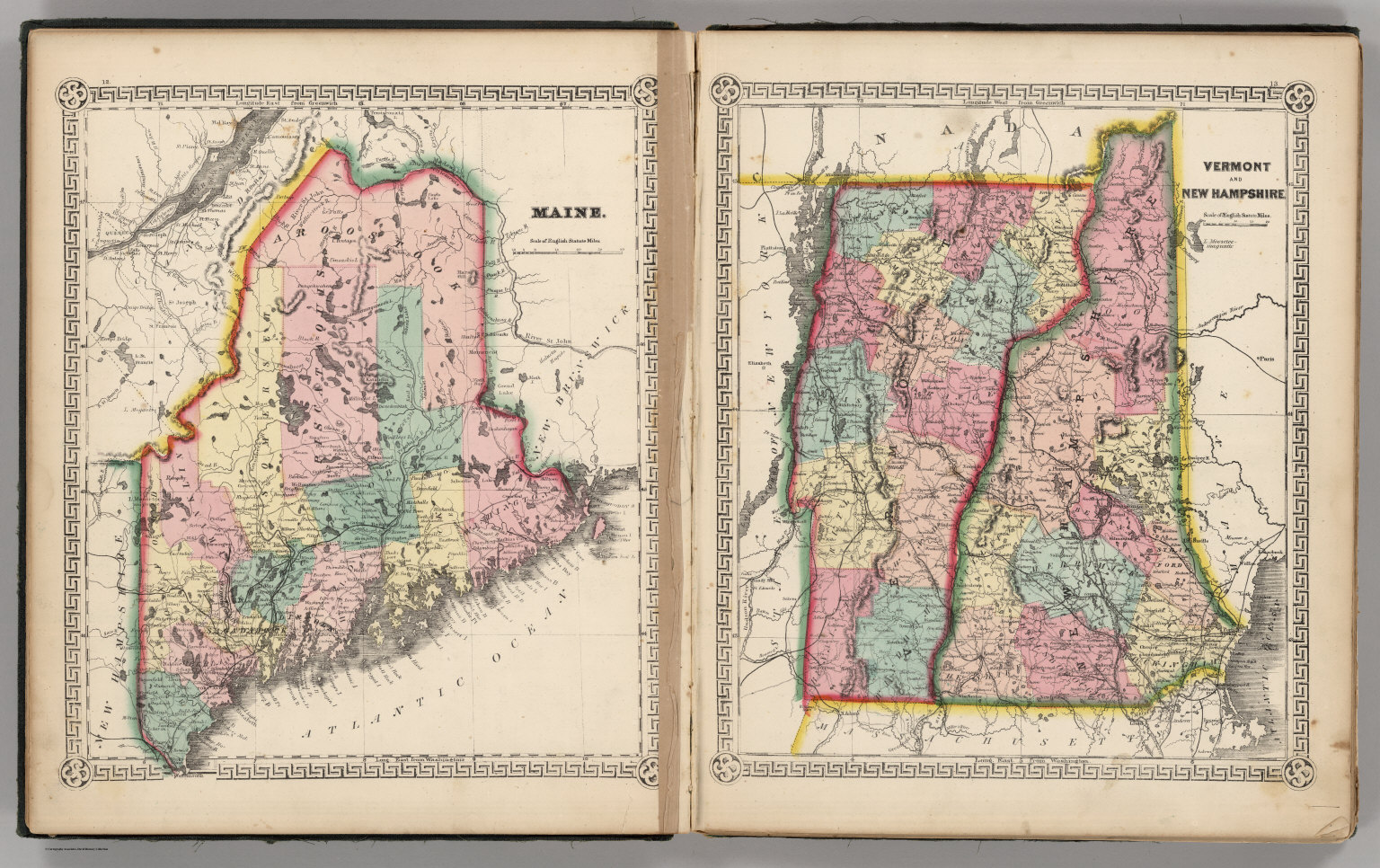 Maine. Vermont and New Hampshire. - David Rumsey Historical Map Collection