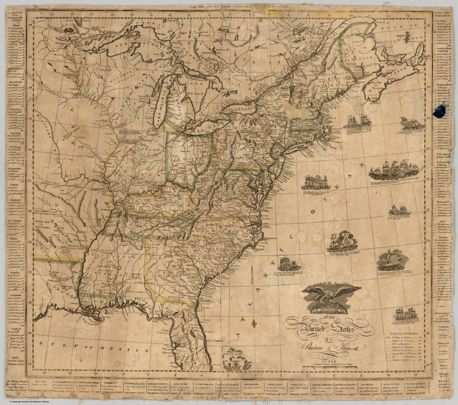 Map Of The United States 1813 David Rumsey Historical Map Collection 3000