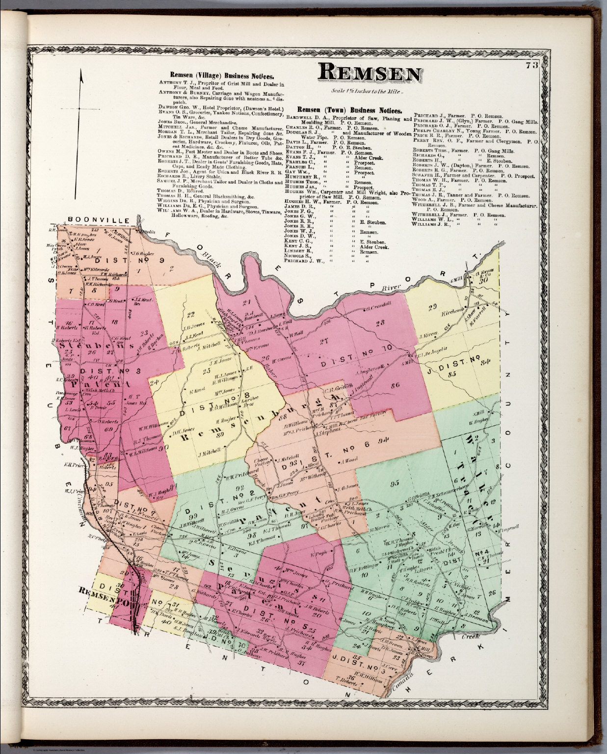 Remsen, Oneida County, New York. David Rumsey Historical Map Collection