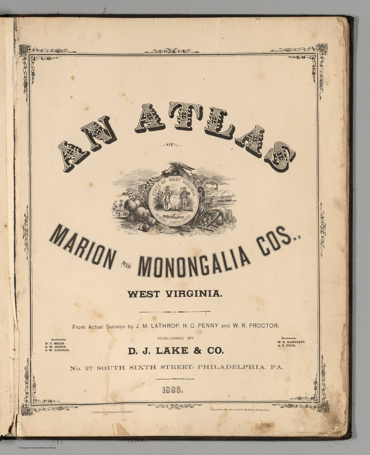 Title Page An Atlas Of Marion And Monongalia Counties, West Virginia