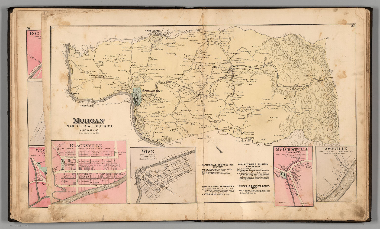 Monongalia County Tax Maps Morgan Magisterial District, Monongalia County, West Virginia. Blacksville,  Wise, Lowsville, Etc. - David Rumsey Historical Map Collection