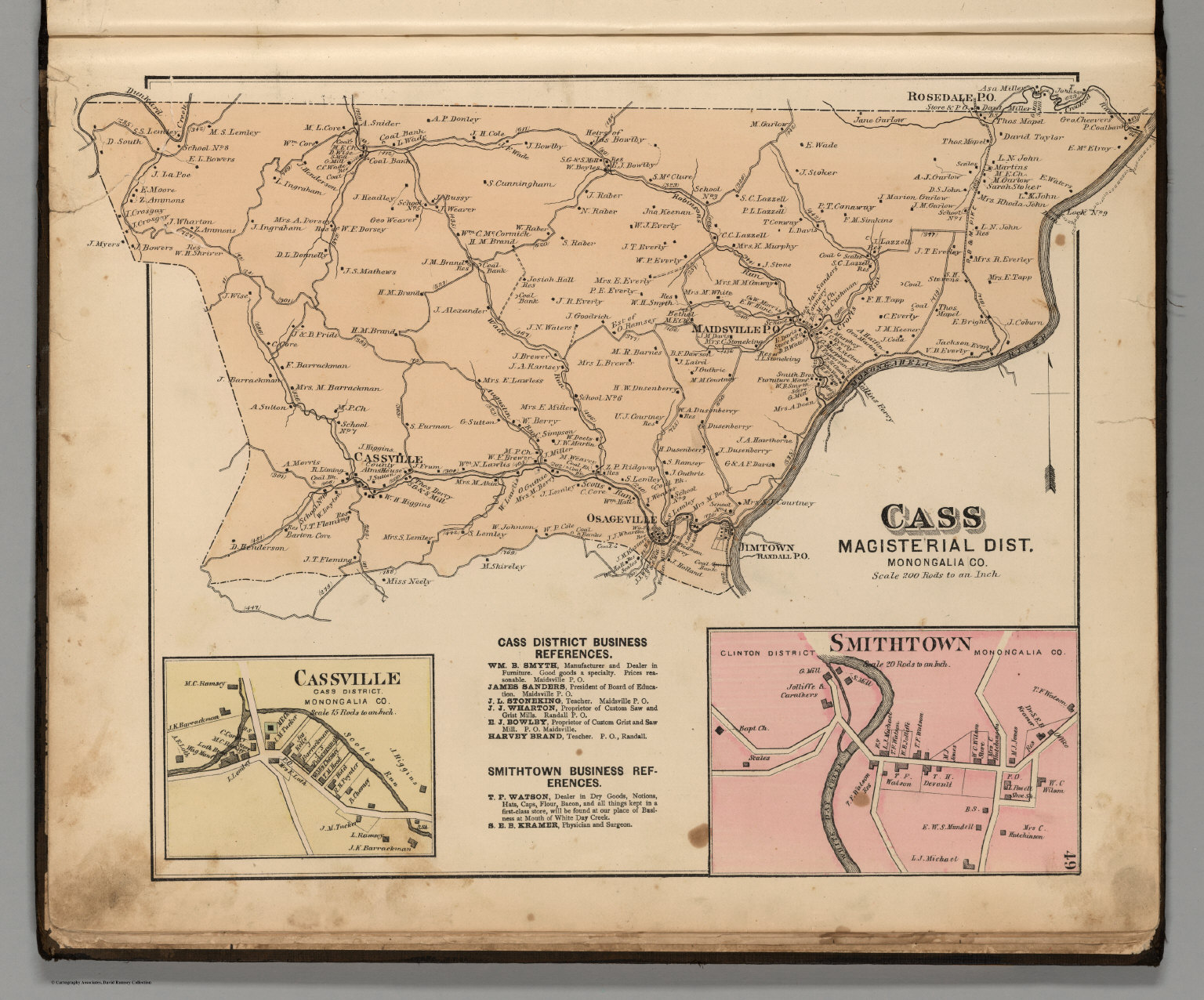 Cass Magisterial District, Monongalia County, West Virginia. Smithtown