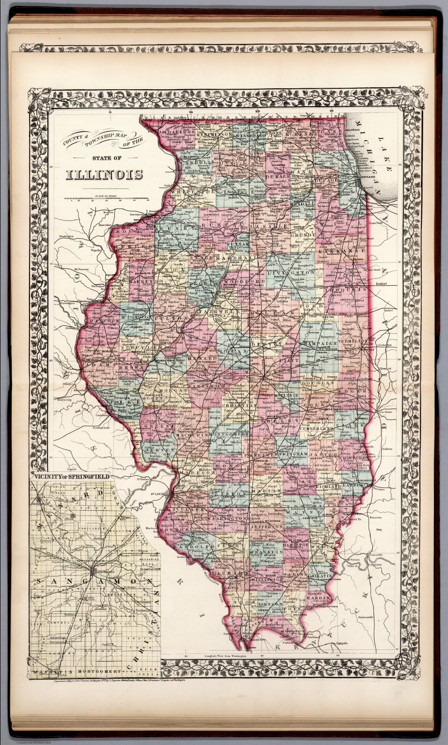 County And Township Map Of The State Of Illinois David Rumsey Historical Map Collection 6175