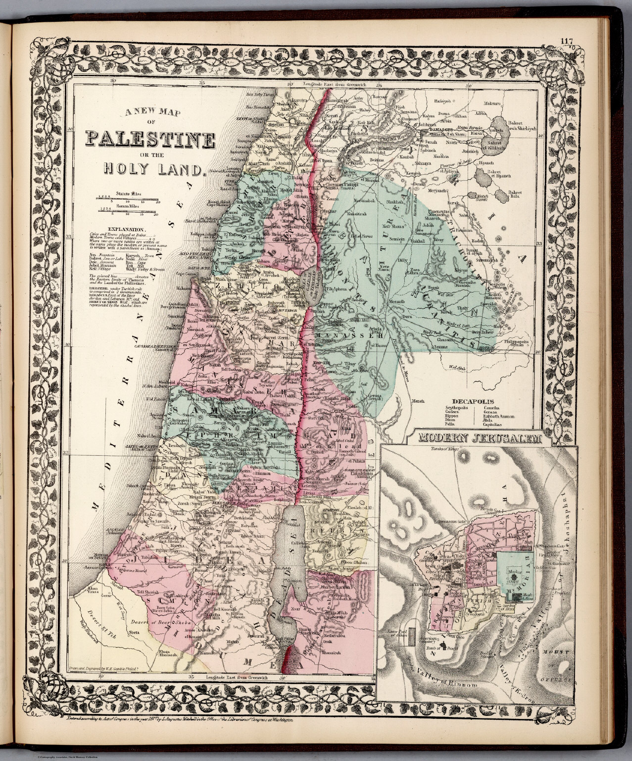 A new map of Palestine or the Holy Land - David Rumsey Historical Map ...