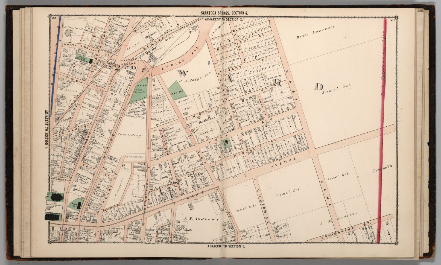 Sheet 4. Saratoga Springs. - David Rumsey Historical Map Collection