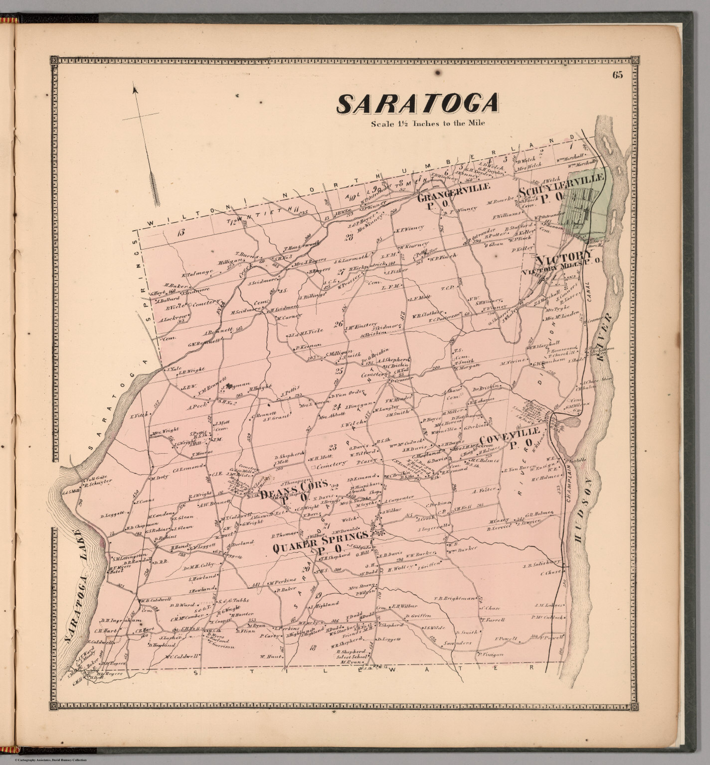 Saratoga, Saratoga County, New York. David Rumsey Historical Map