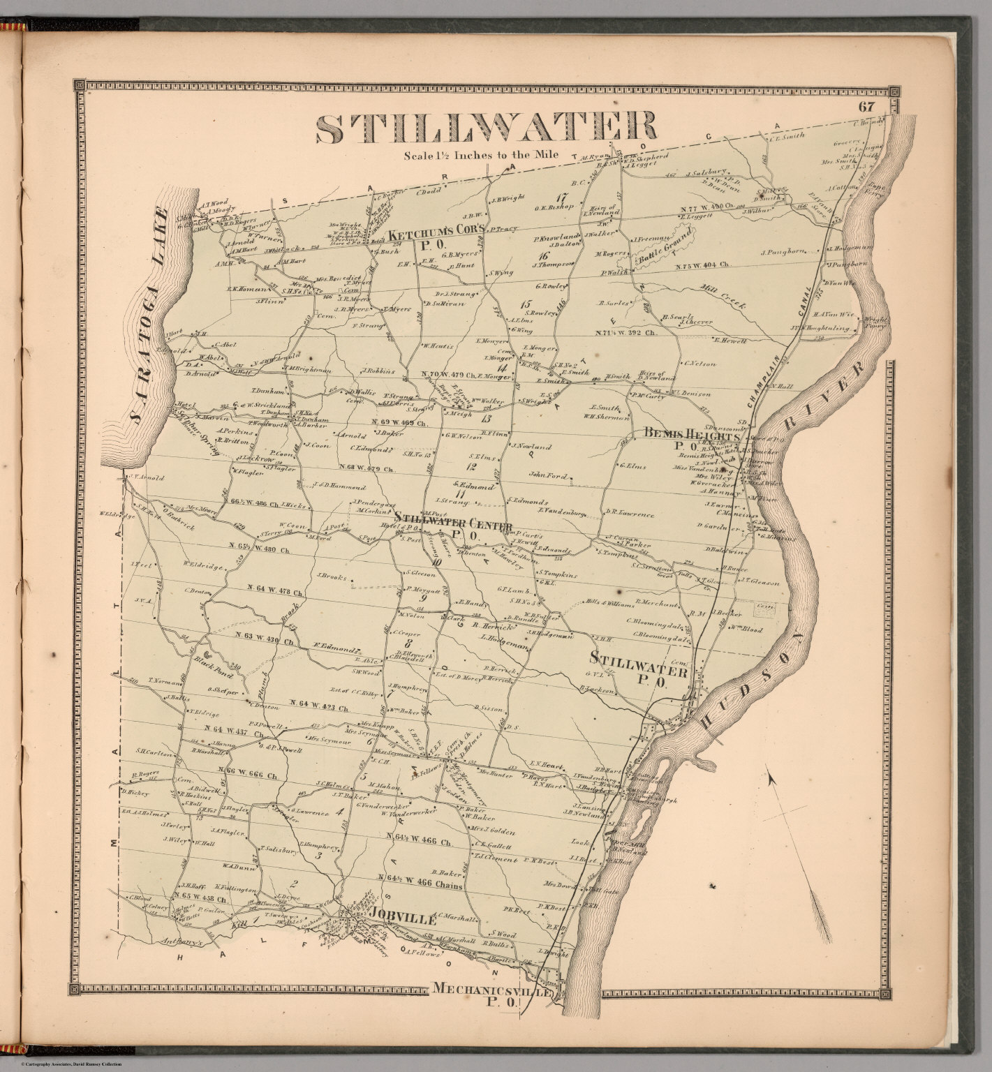 Stillwater Saratoga County New York David Rumsey Historical Map Collection