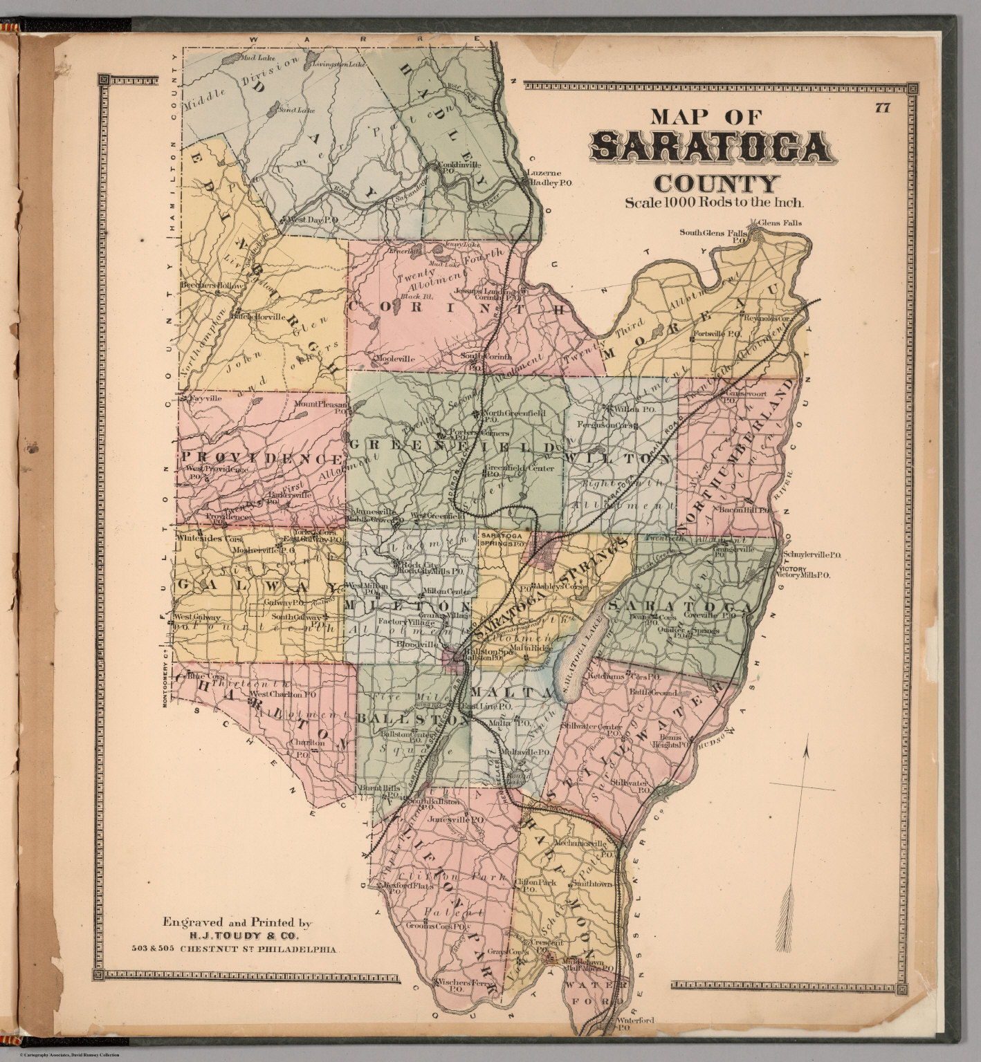 Saratoga County New York David Rumsey Historical Map Collection