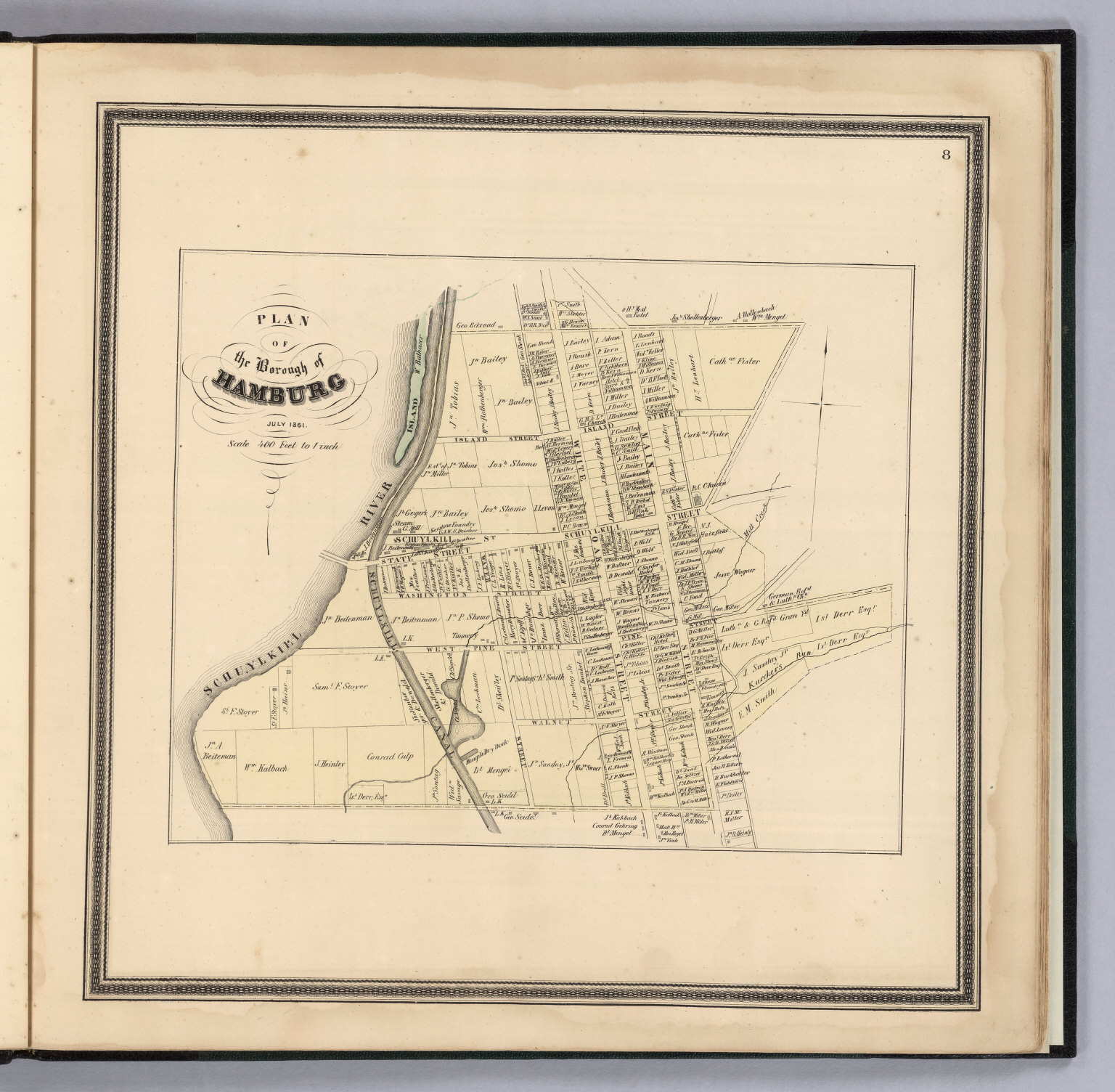 Borough of Hamburg, Berks County, Pennsylvania. David Rumsey