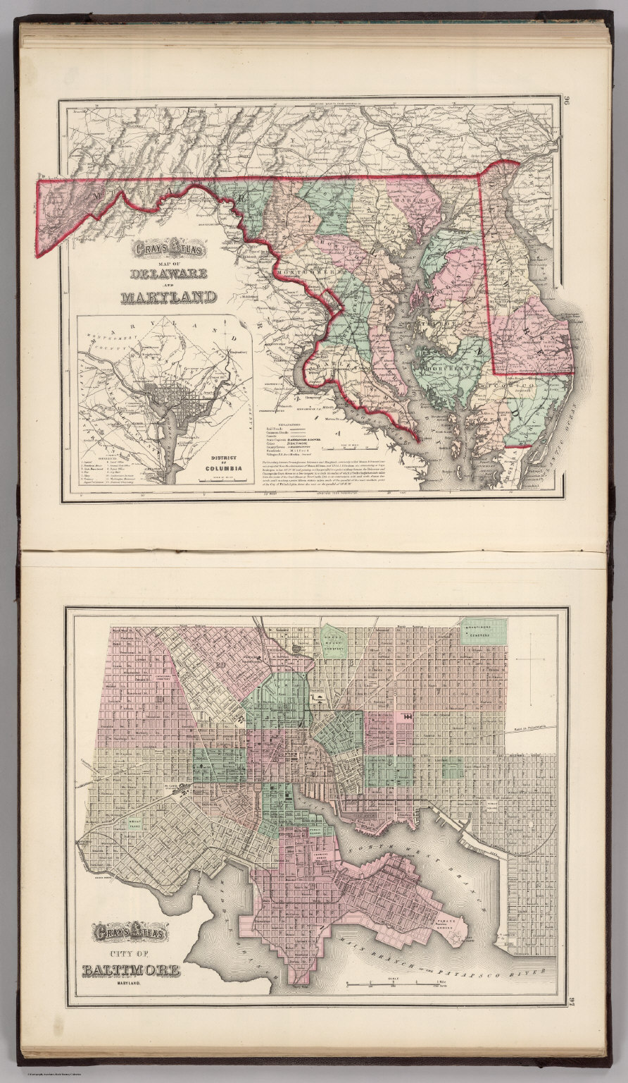 Delaware and Maryland. Baltimore. - David Rumsey Historical Map Collection