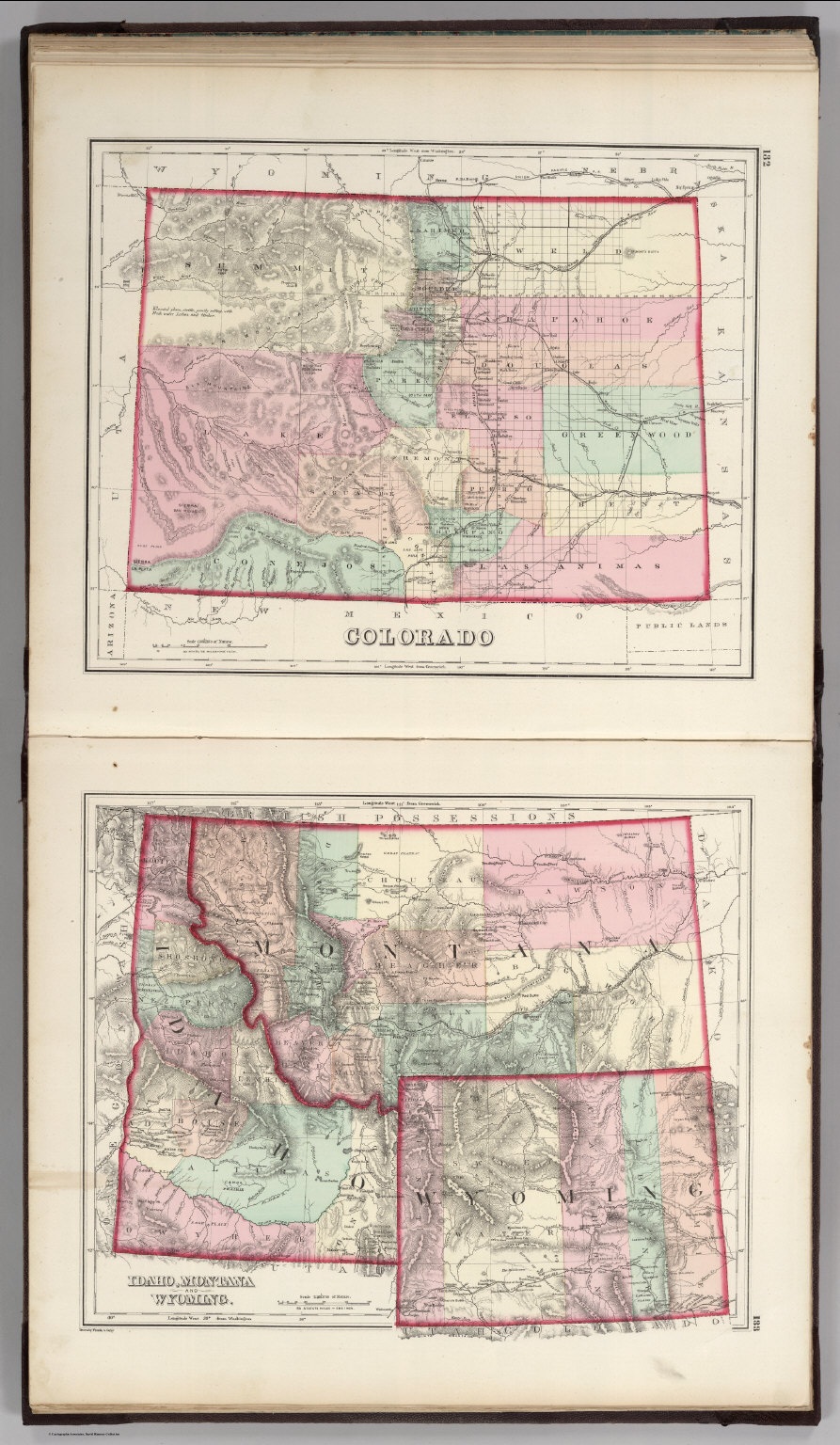 Colorado. Idaho, Montana, and Wyoming. - David Rumsey Historical Map ...