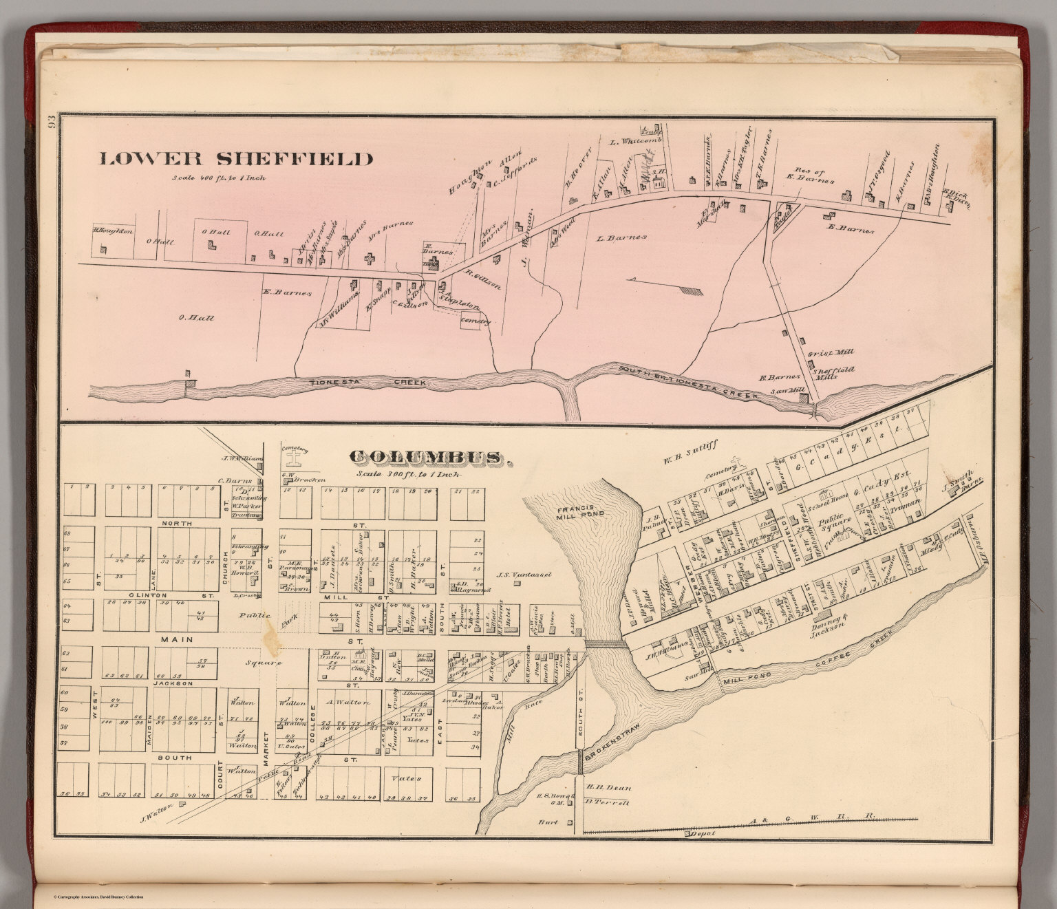 Lower Sheffield, Warren County, Pennsylvania. Columbus. David Rumsey