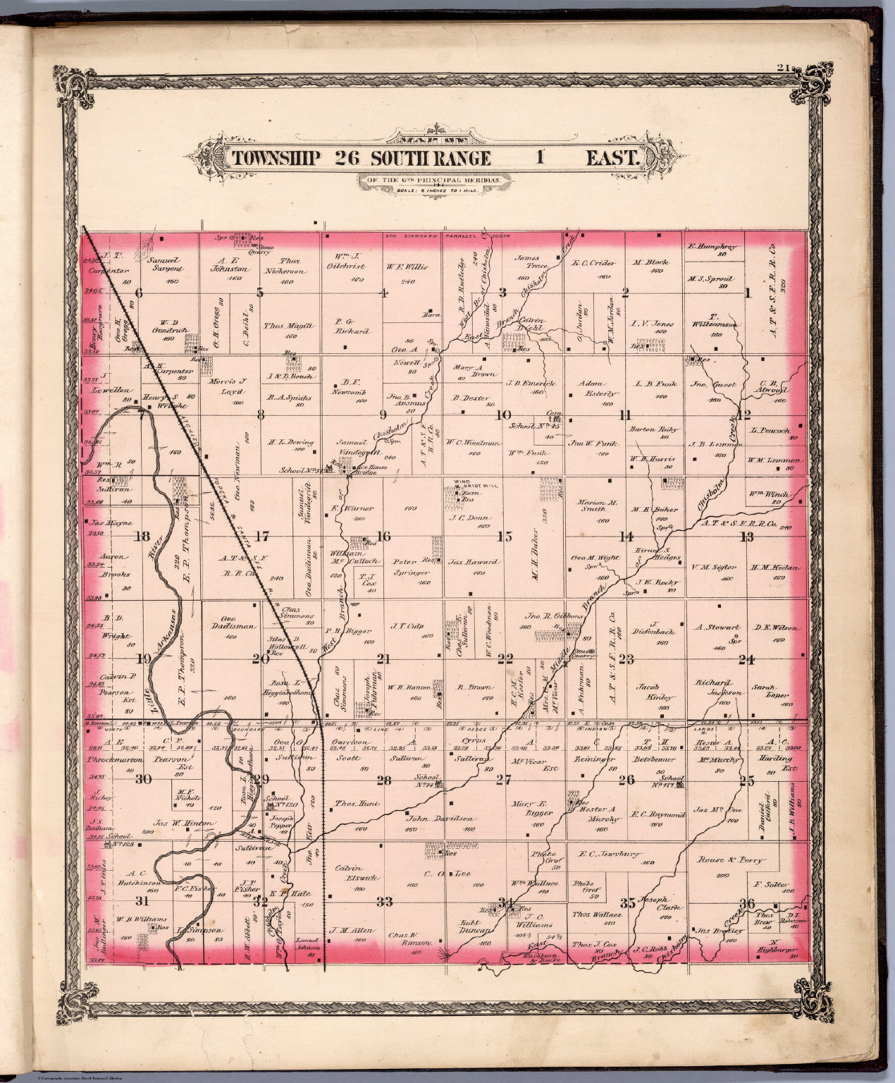 Township 26 South Range 1 East, Sedgwick County, Kansas. - David Rumsey ...