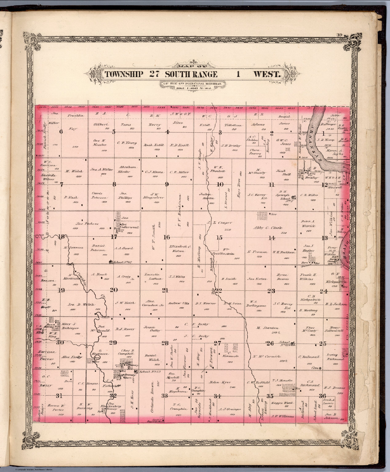 Township 27 South Range 1 West, Sedgwick County, Kansas. - David Rumsey ...