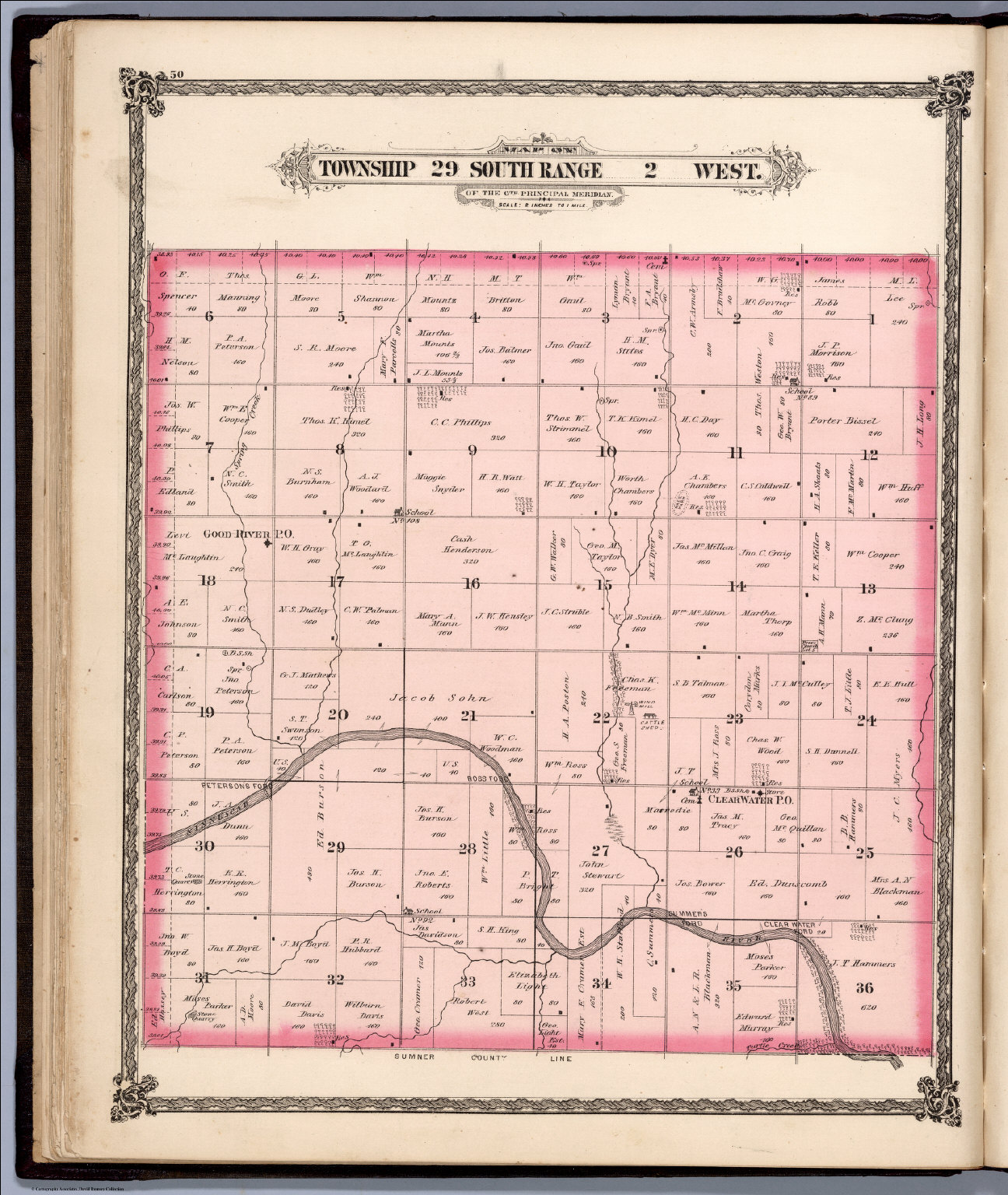 Township 29 South Range 2 West, Sedgwick County, Kansas. - David Rumsey ...