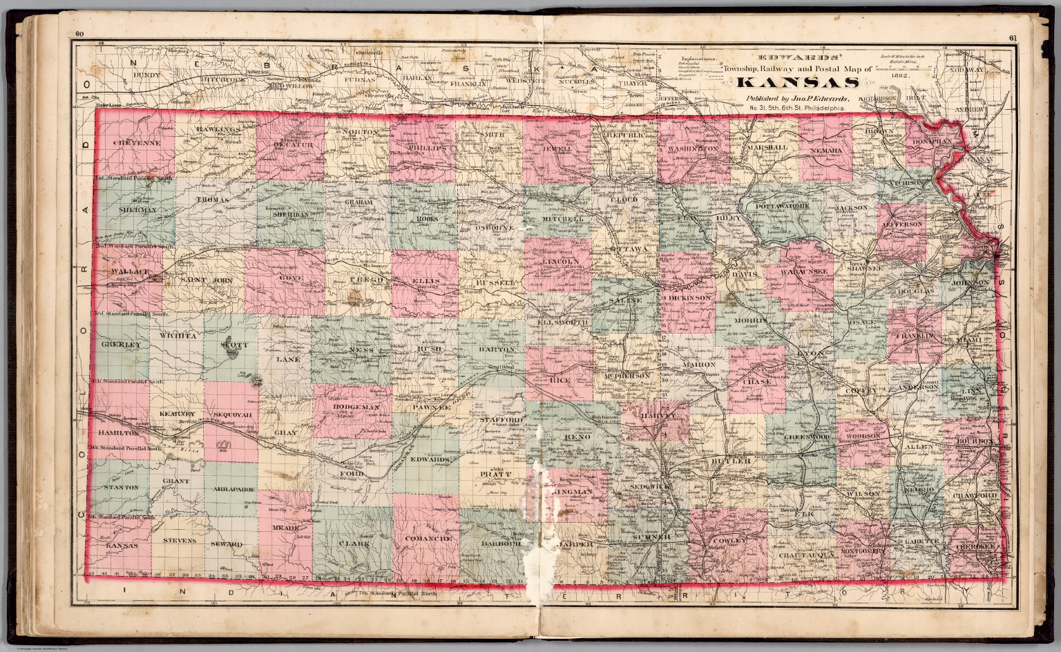 Railway and Postal Map of Kansas. - David Rumsey Historical Map Collection