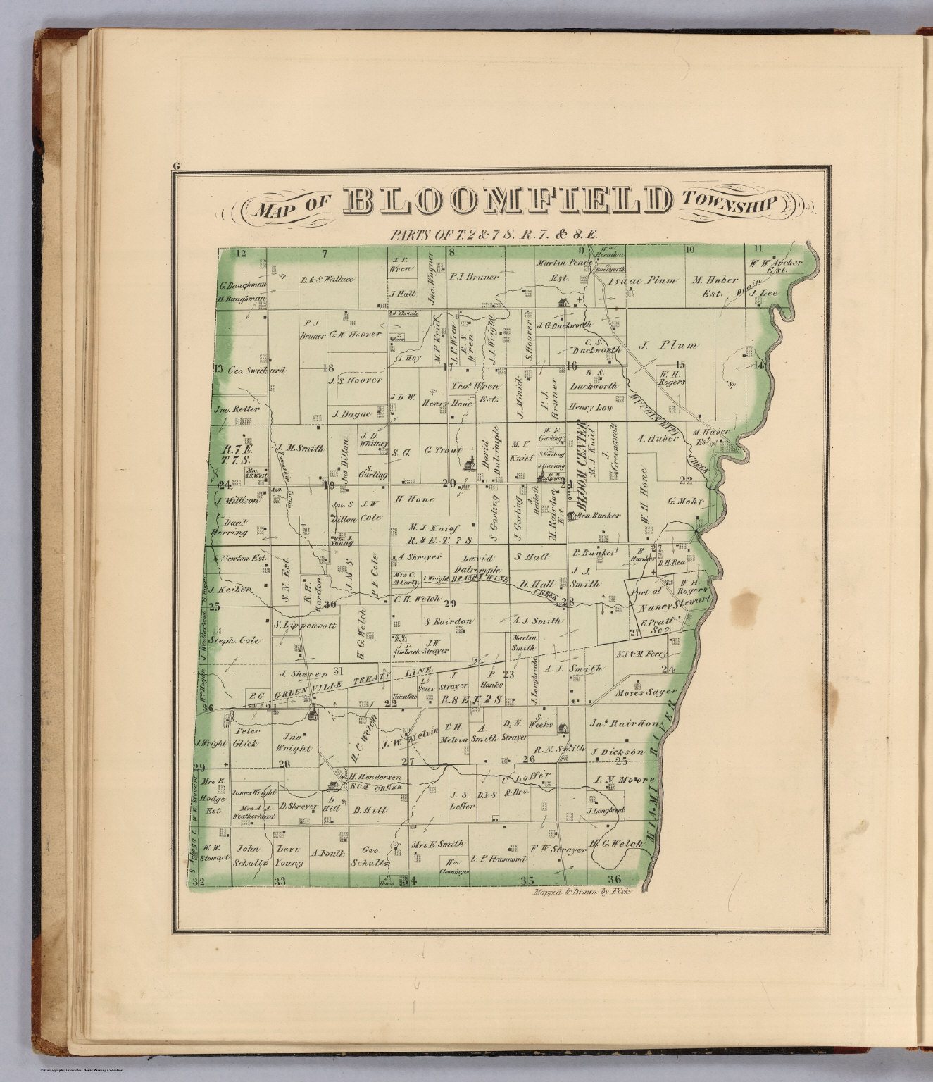 Bloomfield Township, Logan County, Ohio. David Rumsey Historical Map