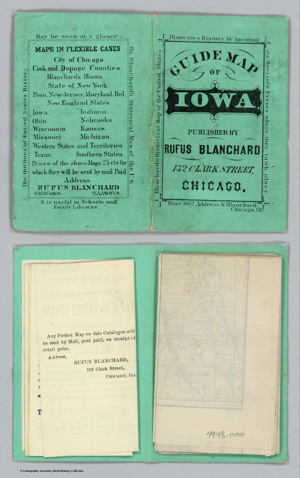 Covers Blanchard's Guide Map of Iowa David Rumsey Historical Map Collection