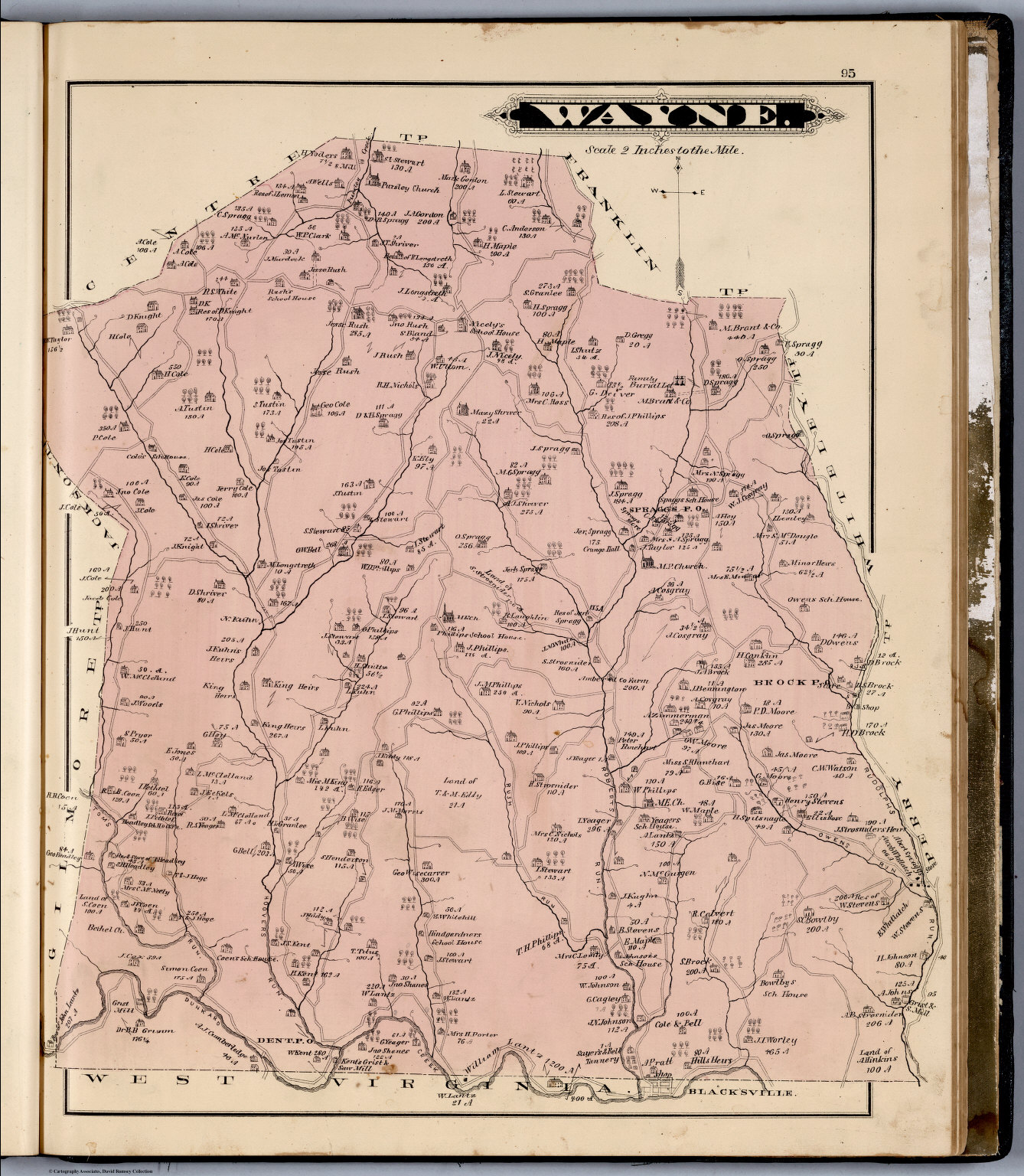 Wayne Greene County Pennsylvania David Rumsey Historical Map Collection