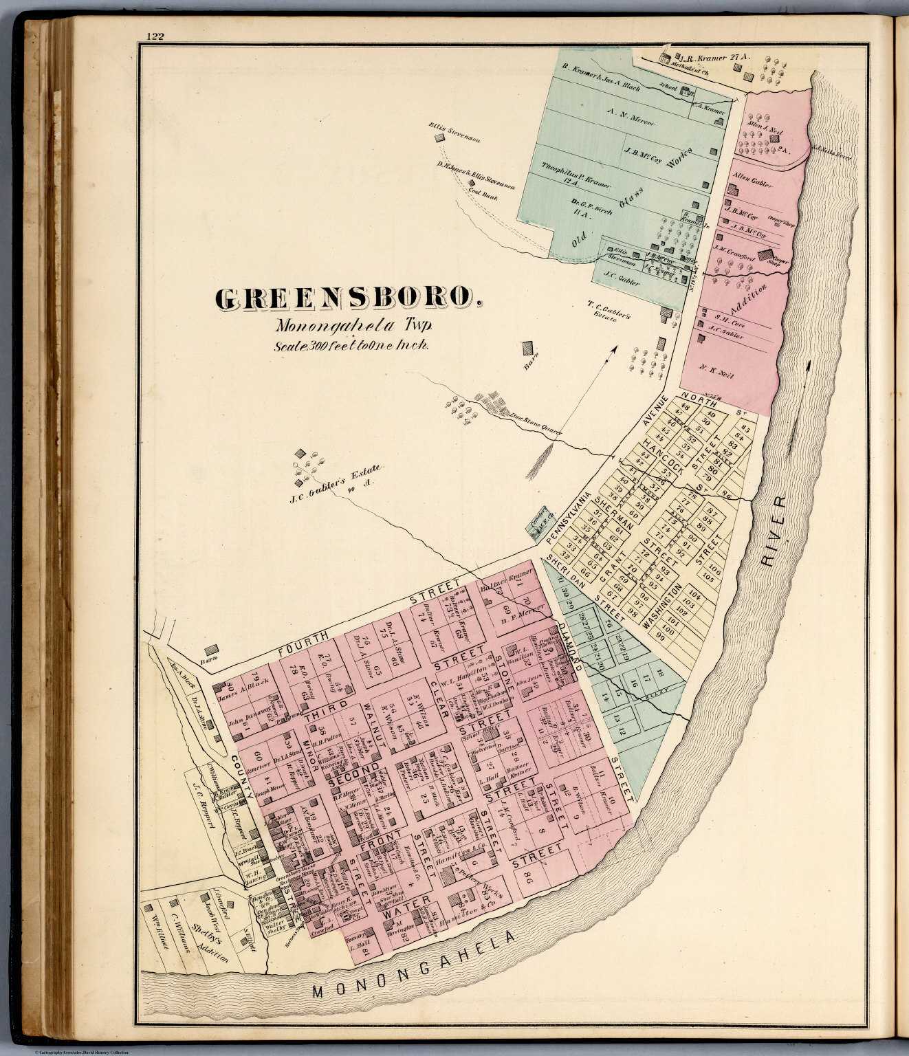 Greensboro, Pennsylvania. David Rumsey Historical Map Collection