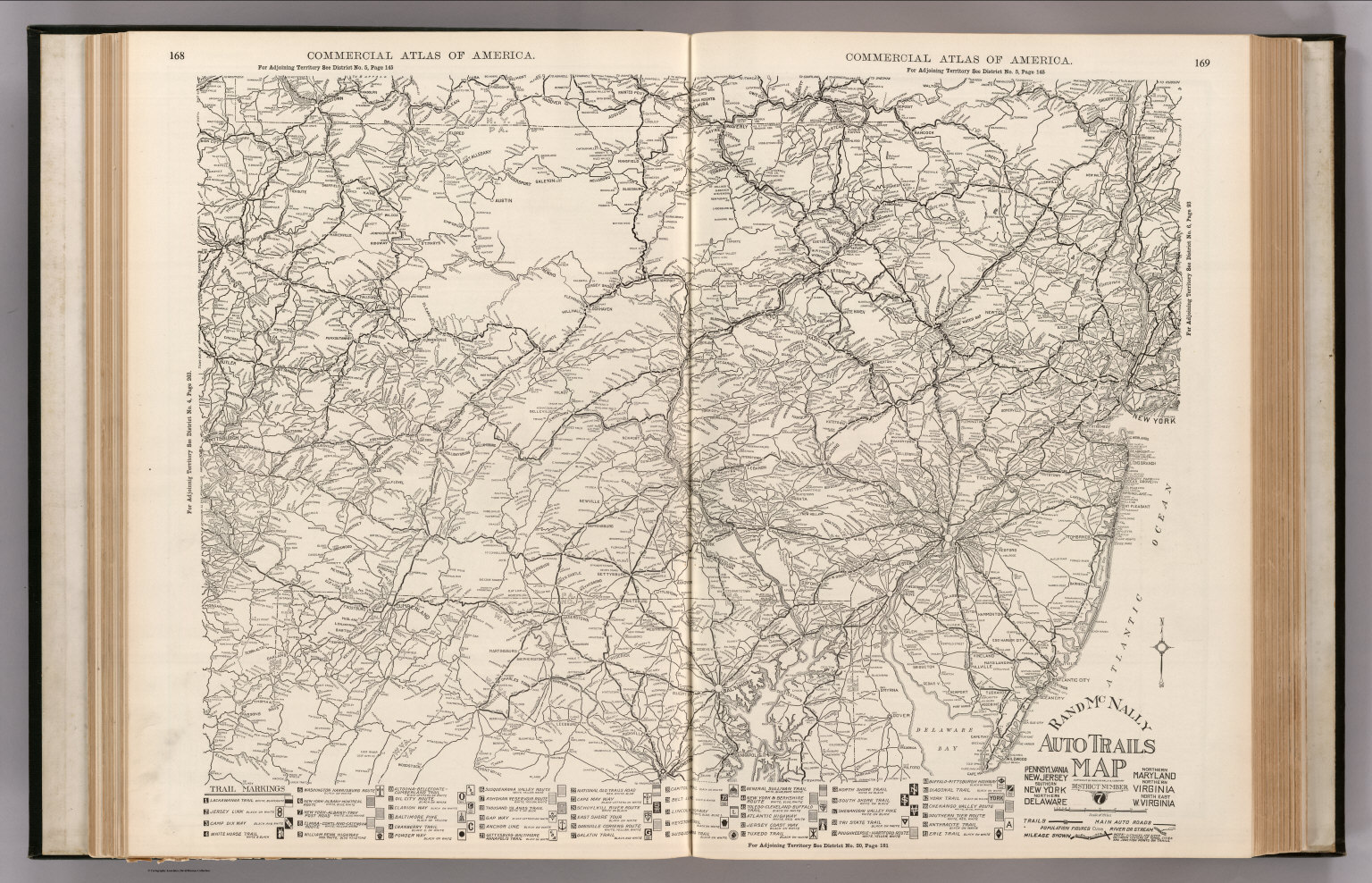 Auto Trails Map. Pennsylvania, New Jersey, Southern New York, Northern ...